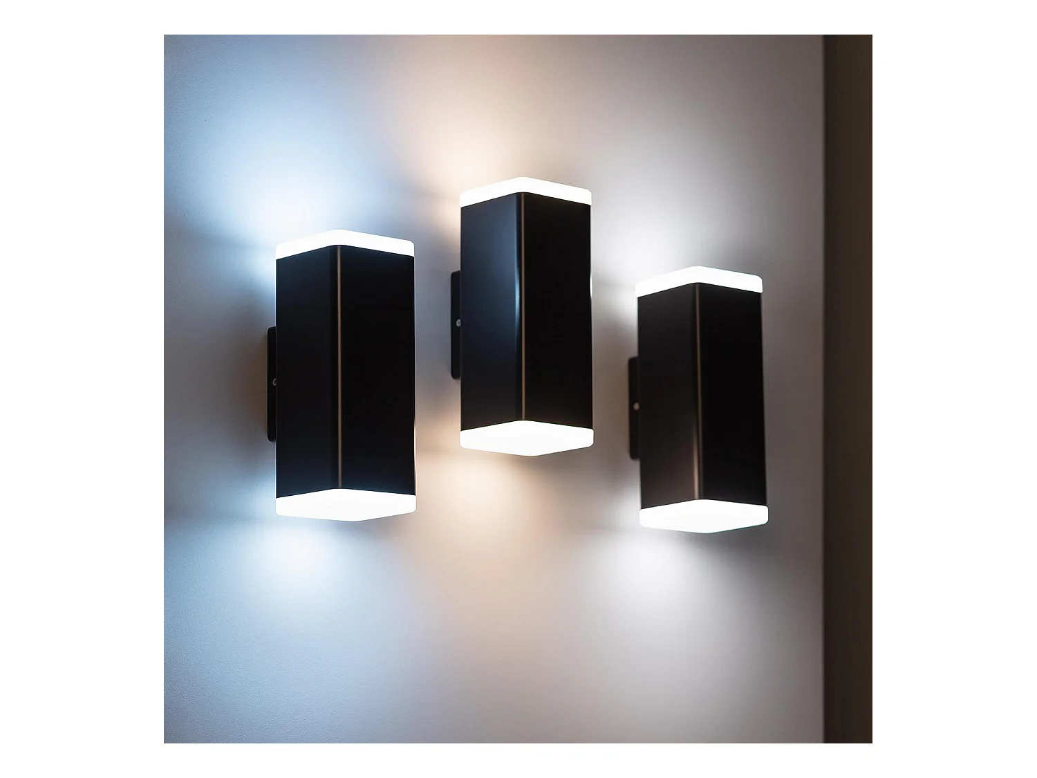 Aplique de Pared Exterior LED 12W Iluminación Doble Cara New Miseno 6000K Blanco Frío