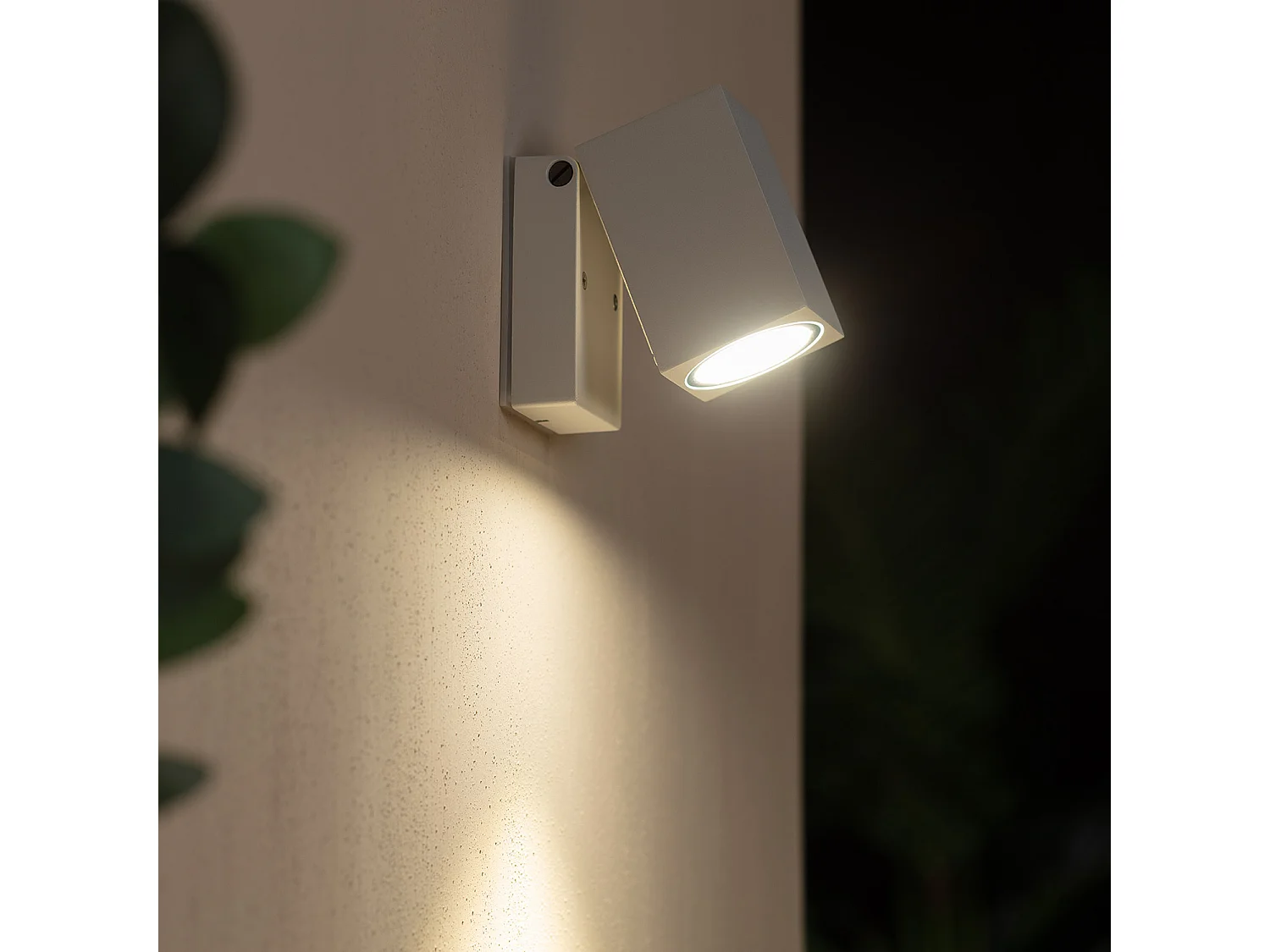 Applique Murale Extérieure Aluminium Carrée Onuba Blanc