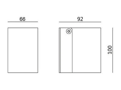 Applique Murale Extérieure Aluminium Carrée Onuba Blanc