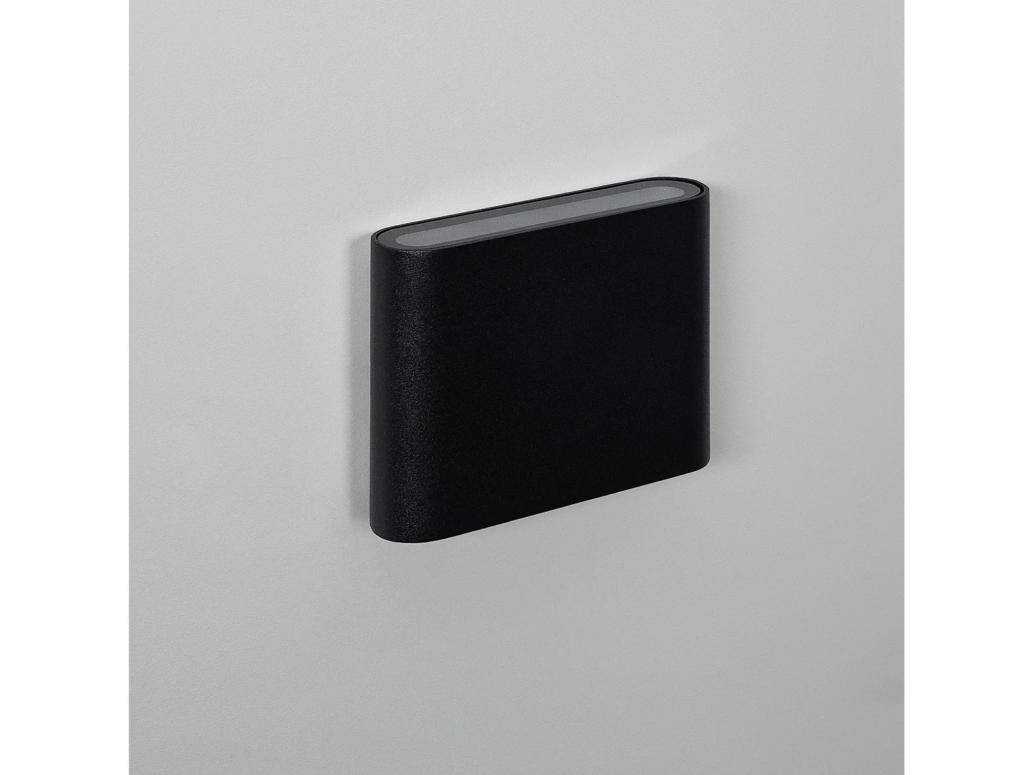 Applique da Parete per Esterno LED 6W Doppia Luce Quadrato Nero Zeus 2700K Bianco Caldo