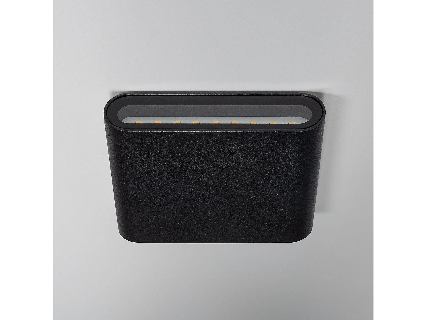 Applique da Parete per Esterno LED 6W Doppia Luce Quadrato Nero Zeus 2700K Bianco Caldo