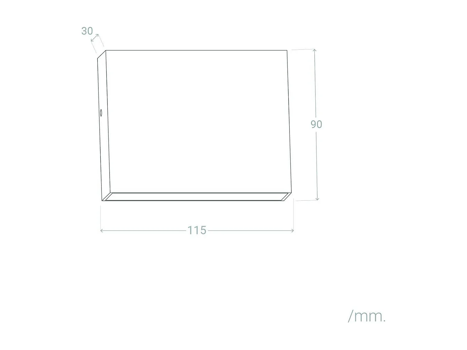 Applique Murale LED Extérieure Zeus 6W Éclairage Double Face Carrée Noire  2700K Blanc chaud