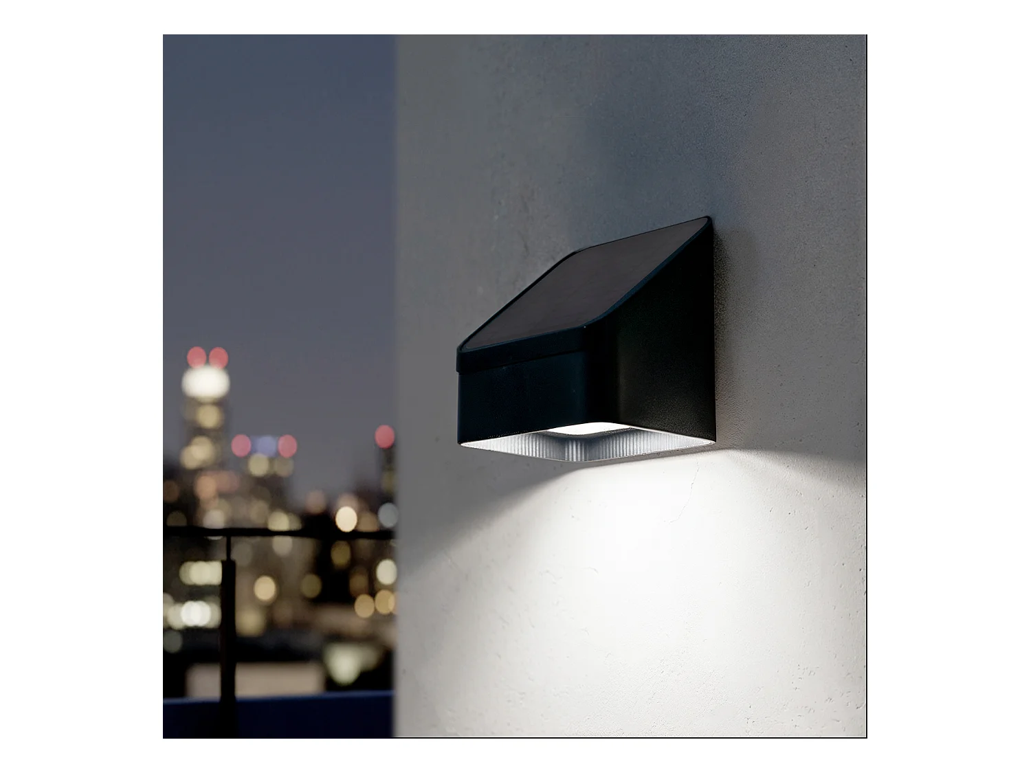 Applique da Parete LED Solare Alluminio Per Esterni con Sensore di Movimento Radar Namib 4000K Bianco Naturale