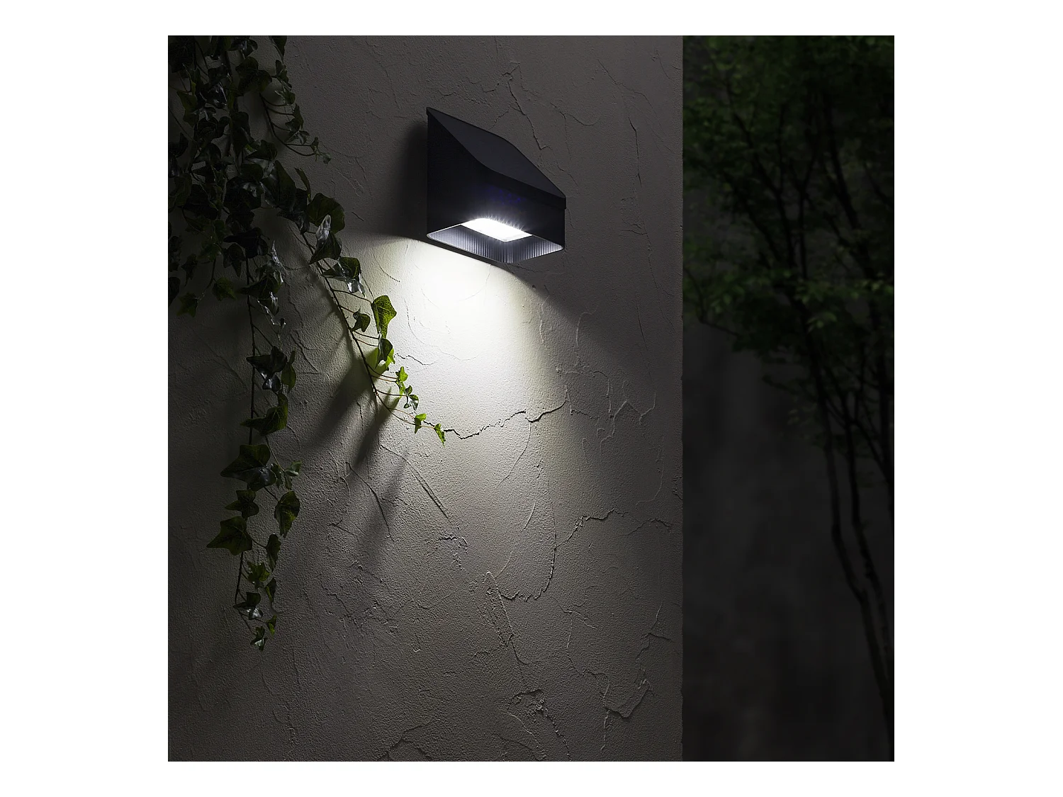 Applique Murale LED Extérieure Solaire Aluminium Namib avec Détecteur Mouvement Radar IP65 4000K Blanc neutre