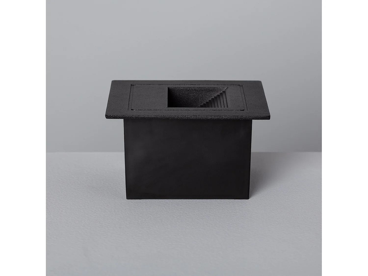 Balise LED Extérieure 3W Encastrable au Mur Carée Olite Noire 4000K Blanc neutre