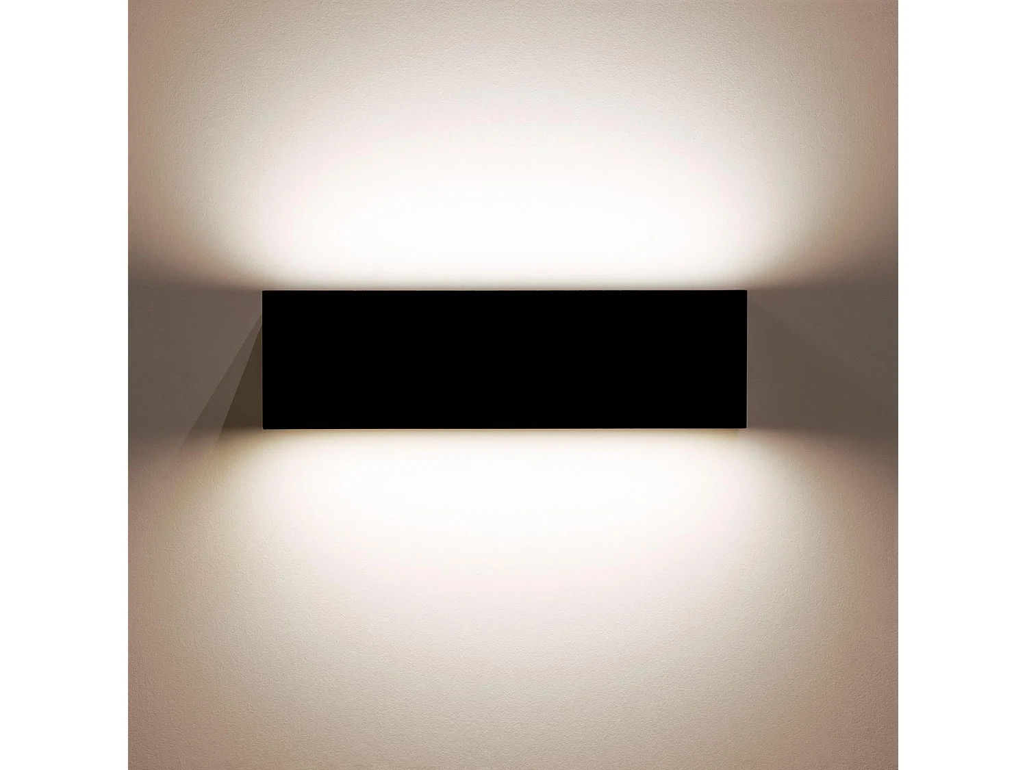 Applique Murale LED Extérieure Lena 10W Éclairage Double Face Rectangulaire Noire 2700K Blanc chaud