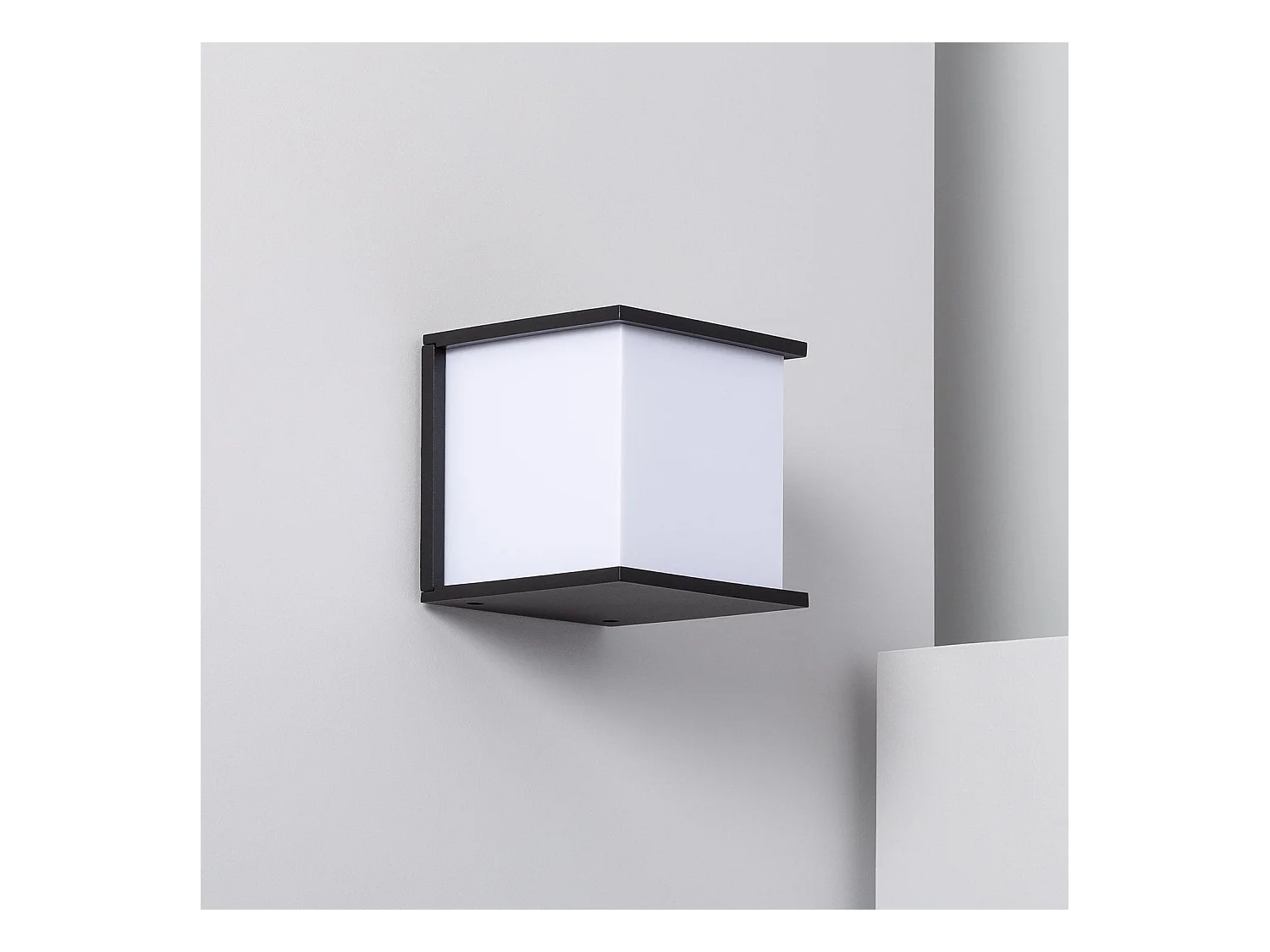 Aplique de Pared Exterior Aluminio Daman Negro