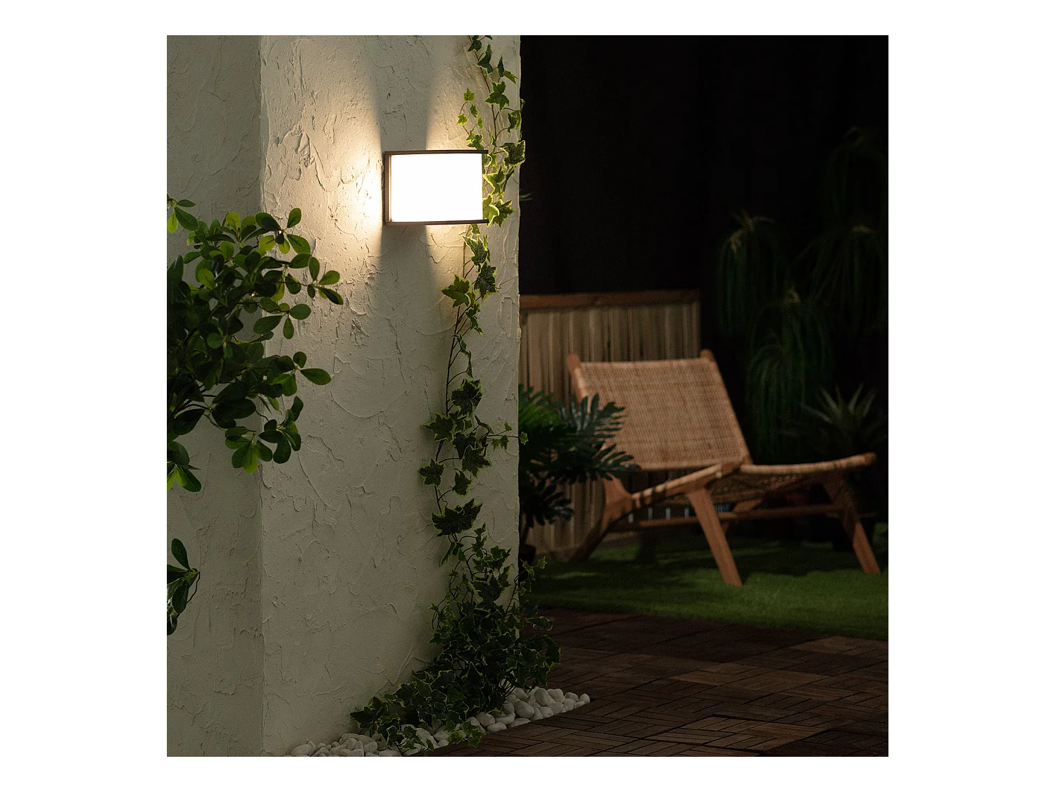 Aplique de Pared Exterior Aluminio Daman Negro