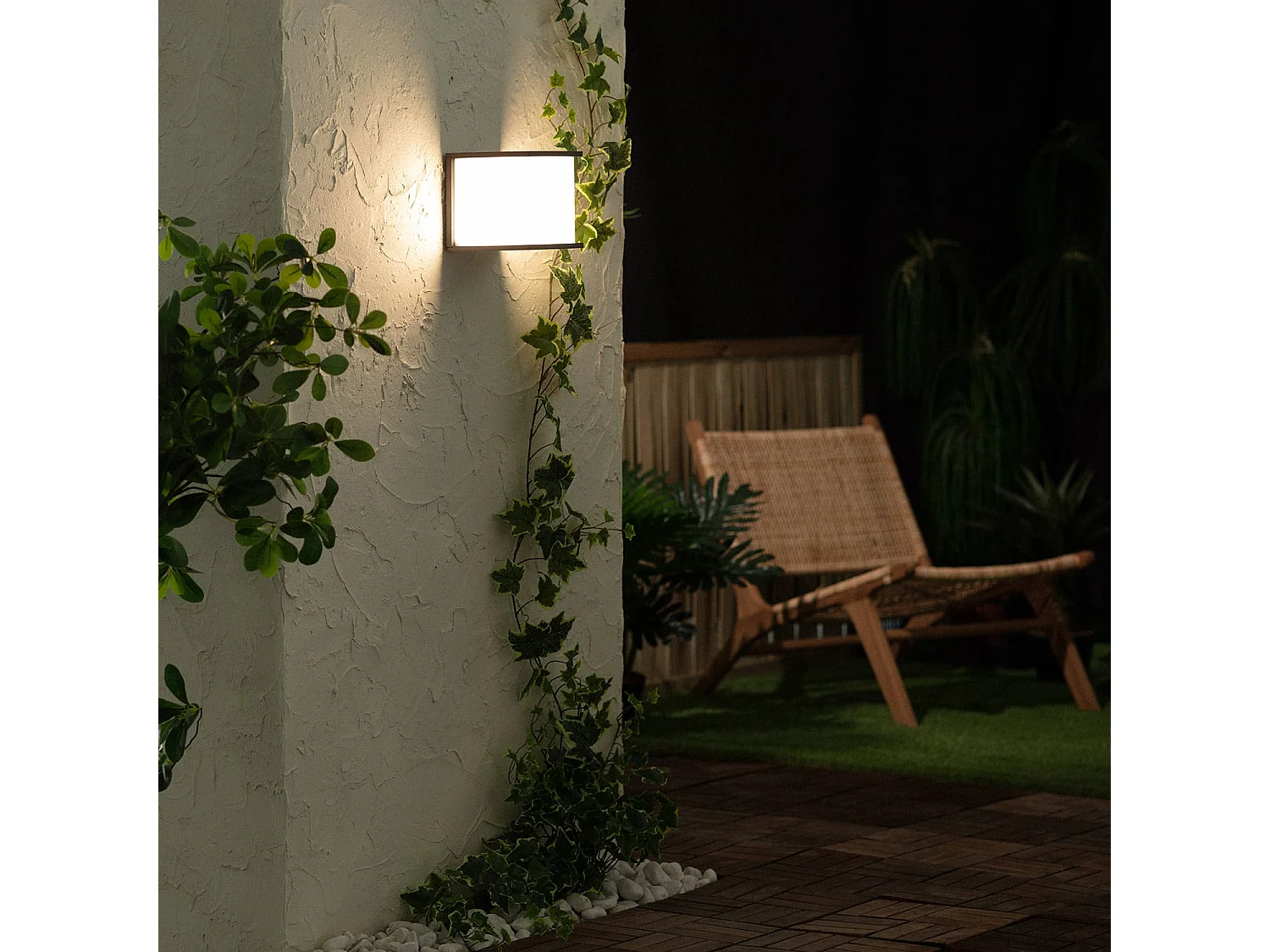 Aplique de Pared Exterior Aluminio Daman Negro
