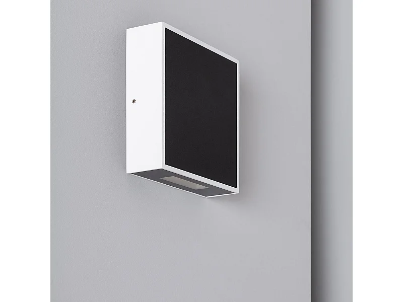 Aplique de Pared Exterior LED 6W de Aluminio Roma Negro 3000K Blanco Cálido