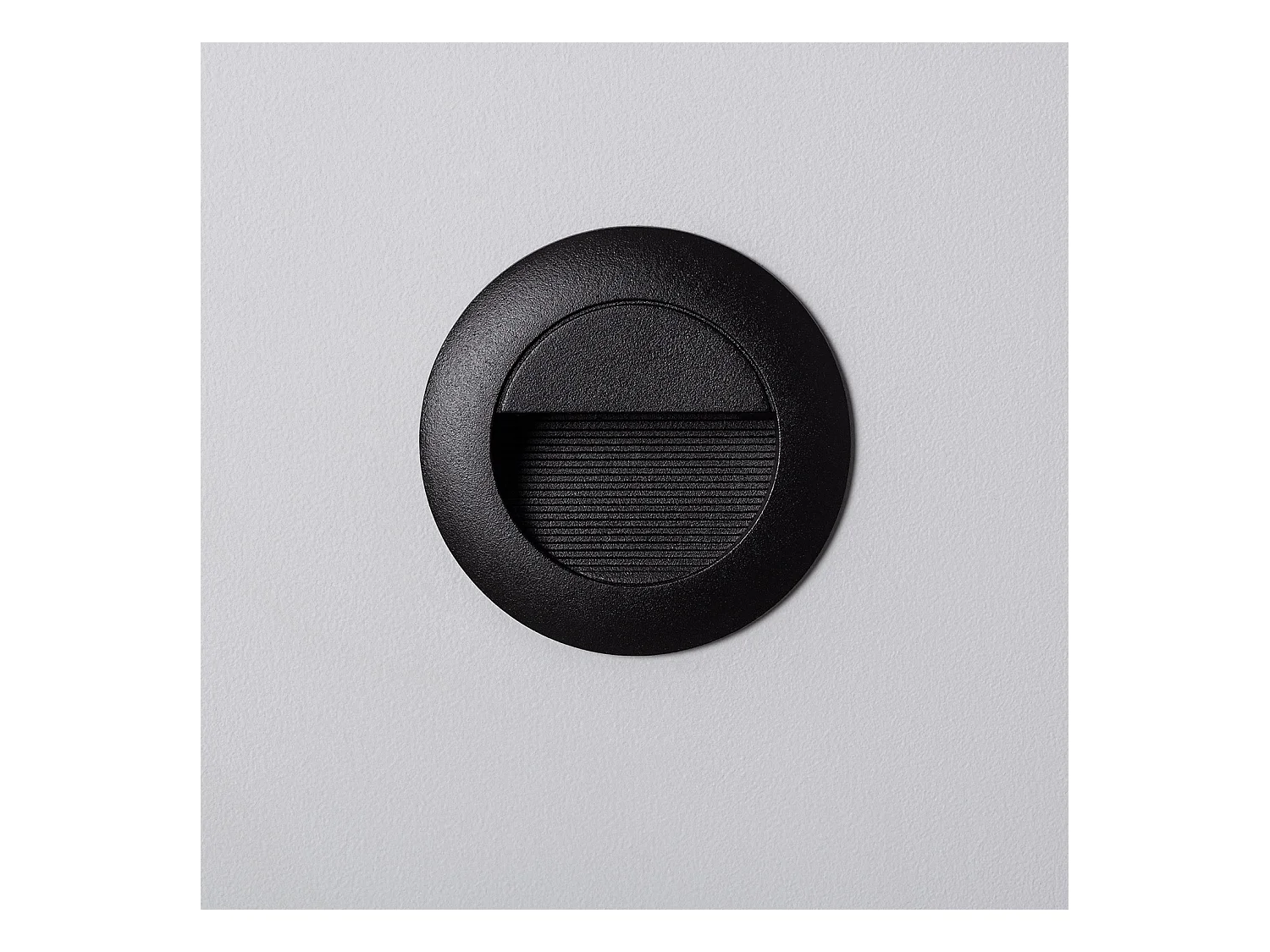 Balise LED Extérieure 3W Encastrable au Mur Ronde Olite Noire 4000K Blanc neutre