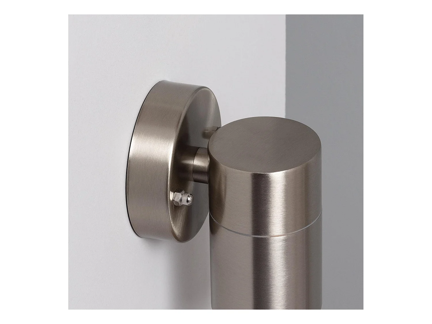 Aplique de Pared Exterior de Acero Inoxidable Satin Plateado