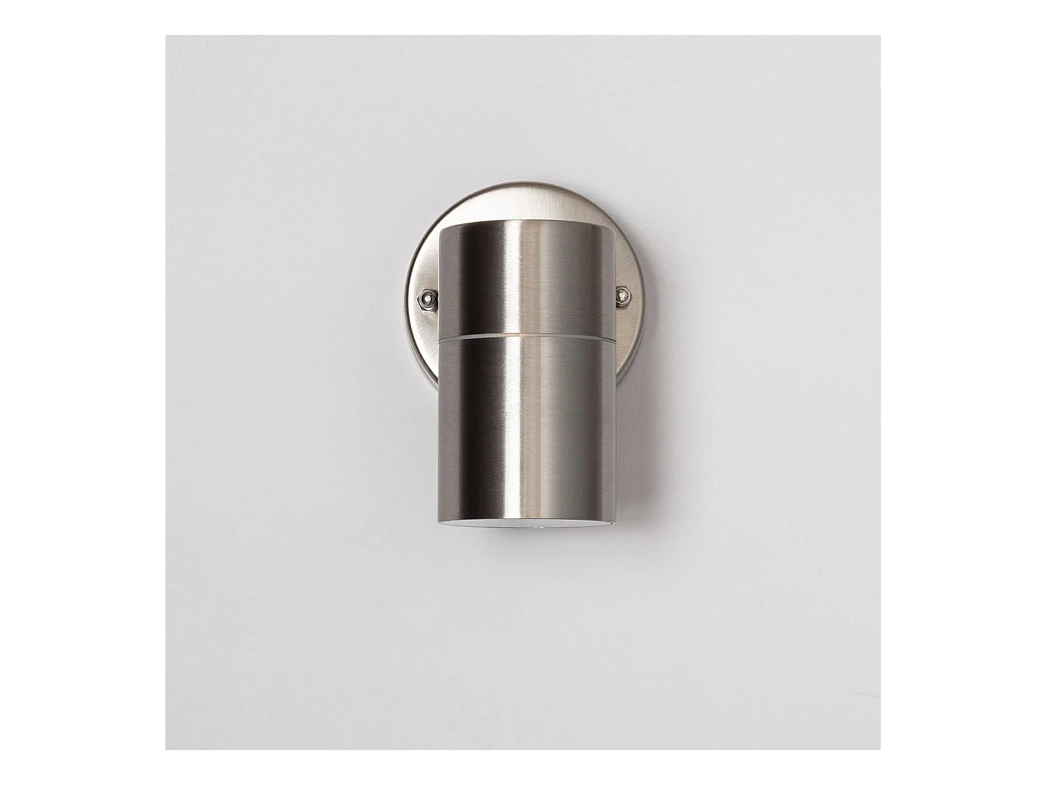 Aplique de Pared Exterior de Acero Inoxidable Satin Plateado