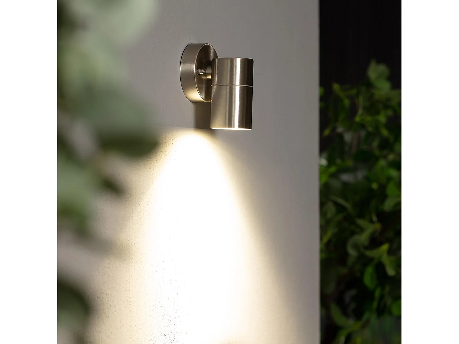 Applique Murale Extérieure Acier Inoxydable Satin  Argent