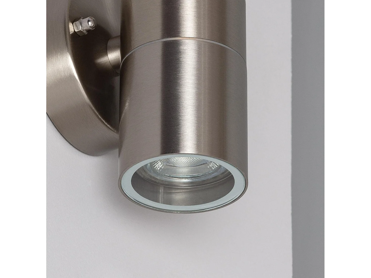 Applique Murale Extérieure Acier Inoxydable Satin  Argent