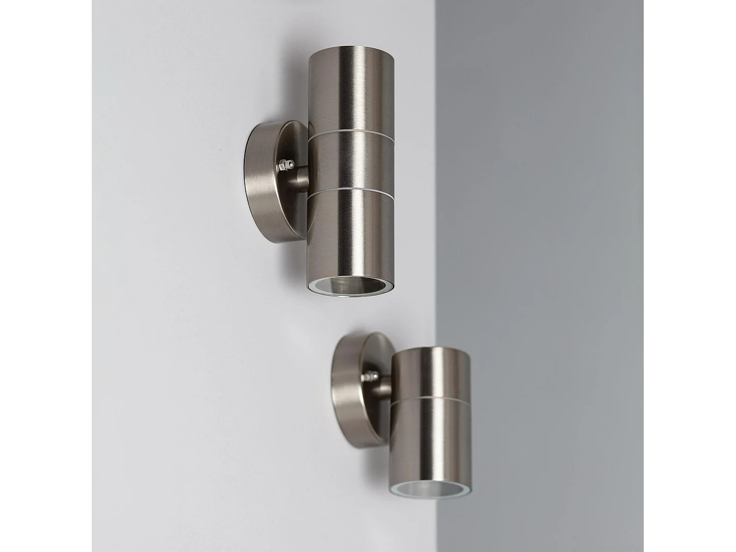 Applique Murale Extérieure Acier Inoxydable Satin  Argent