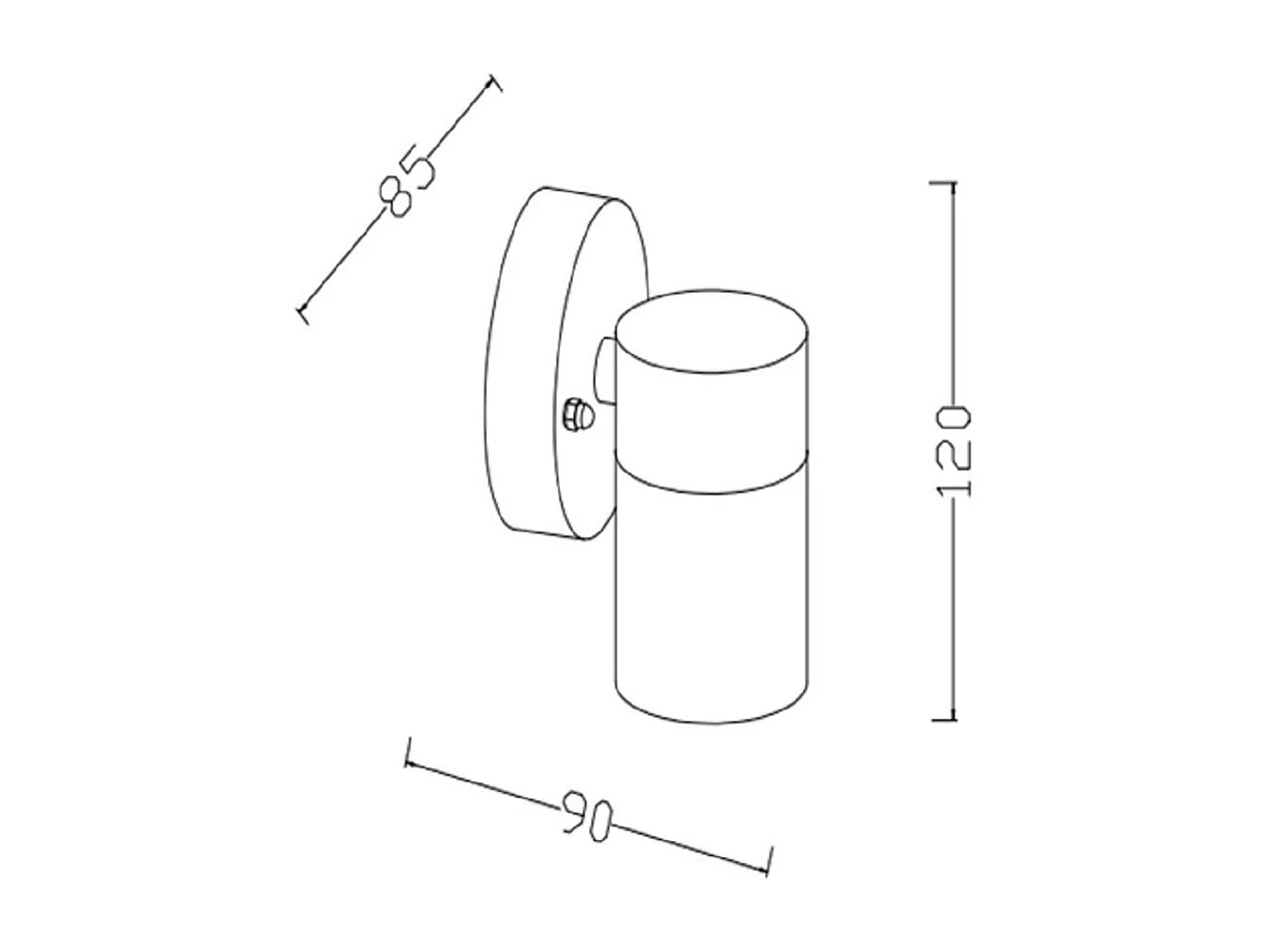 Applique Murale Extérieure Acier Inoxydable Satin  Argent