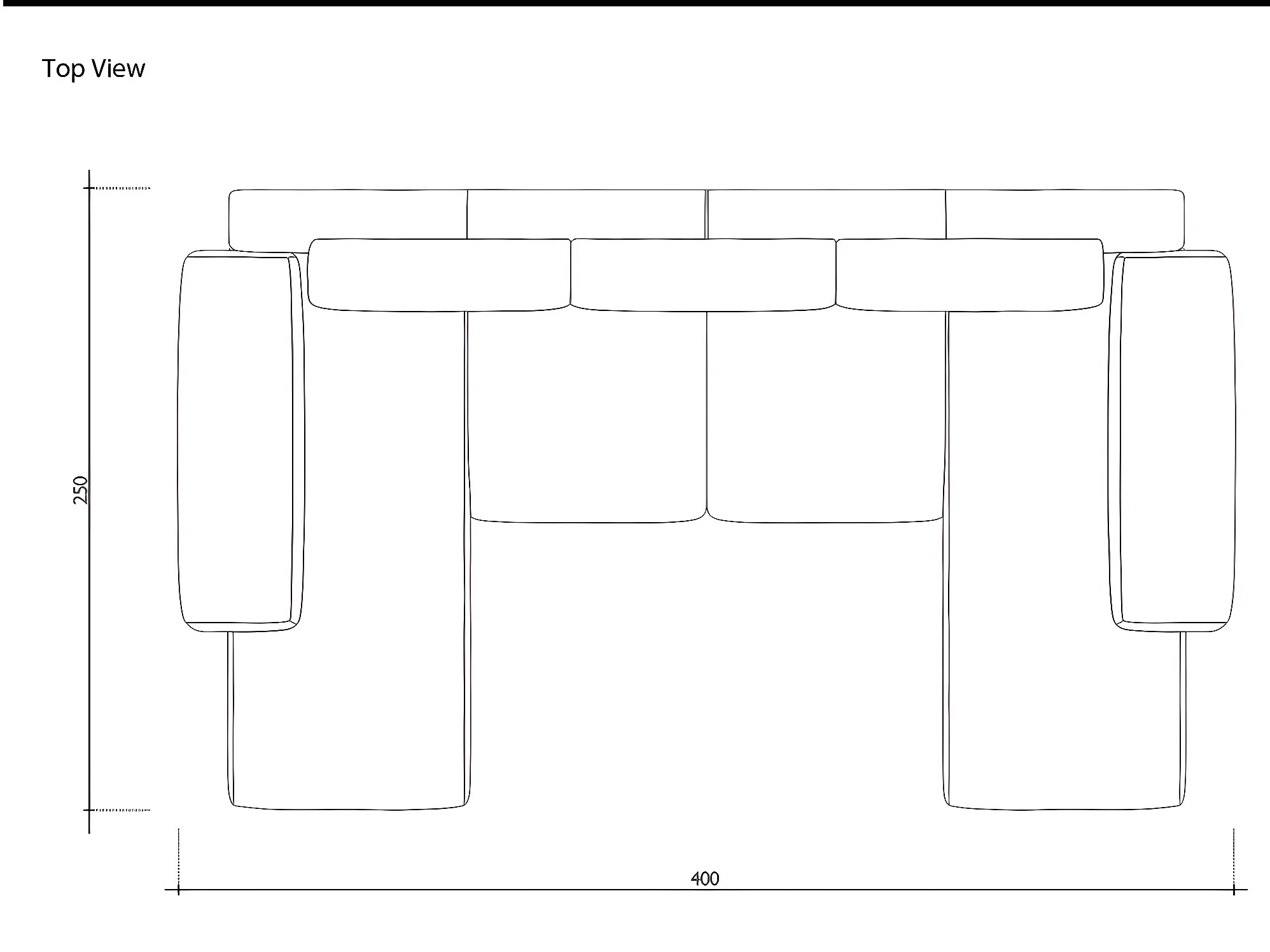 Sofa XXL 7plazas piel sintética gris respaldo blanco SICILE