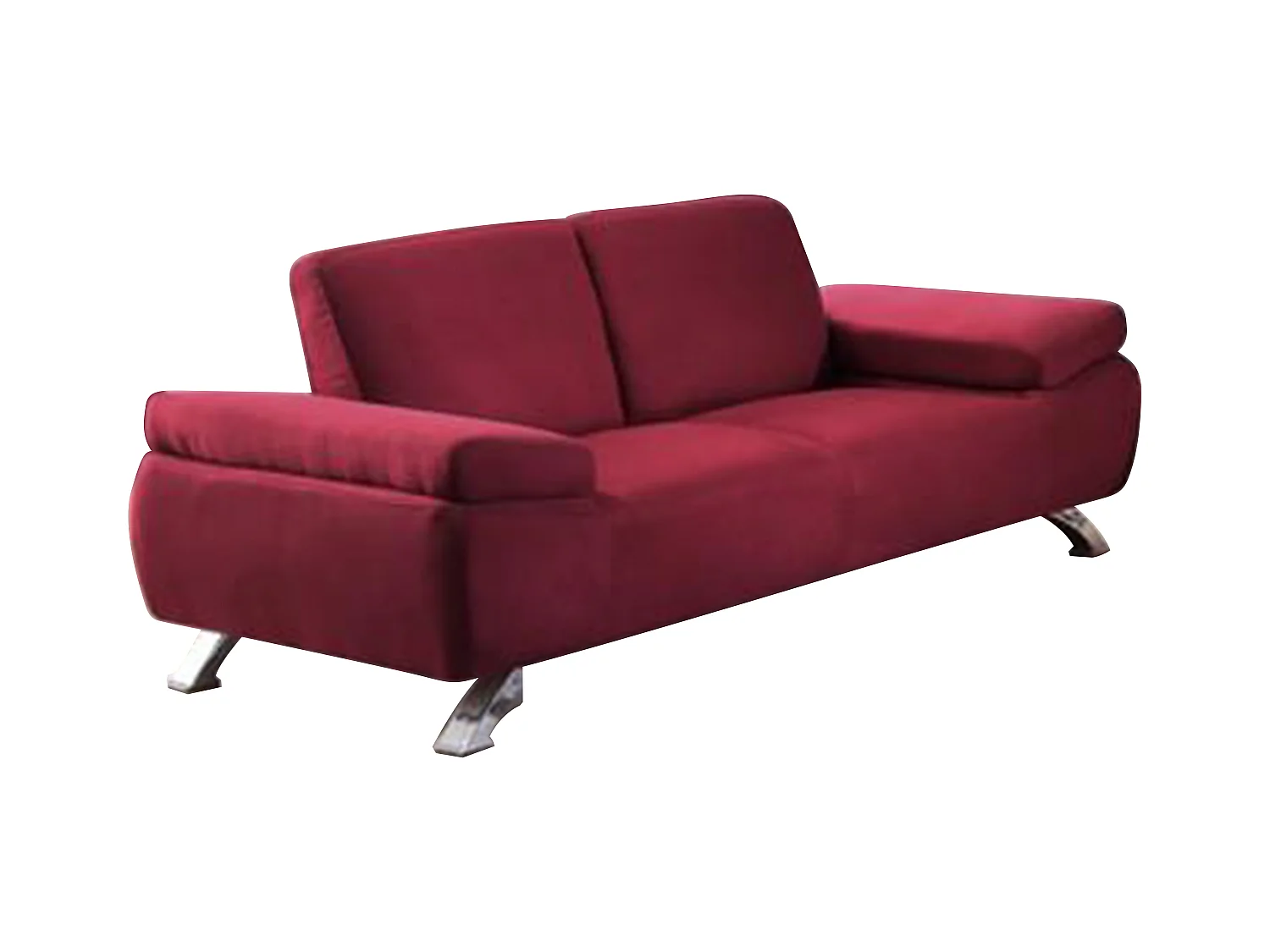 Sofa 2-Sitzer - Microfaser - Rot - POLKA