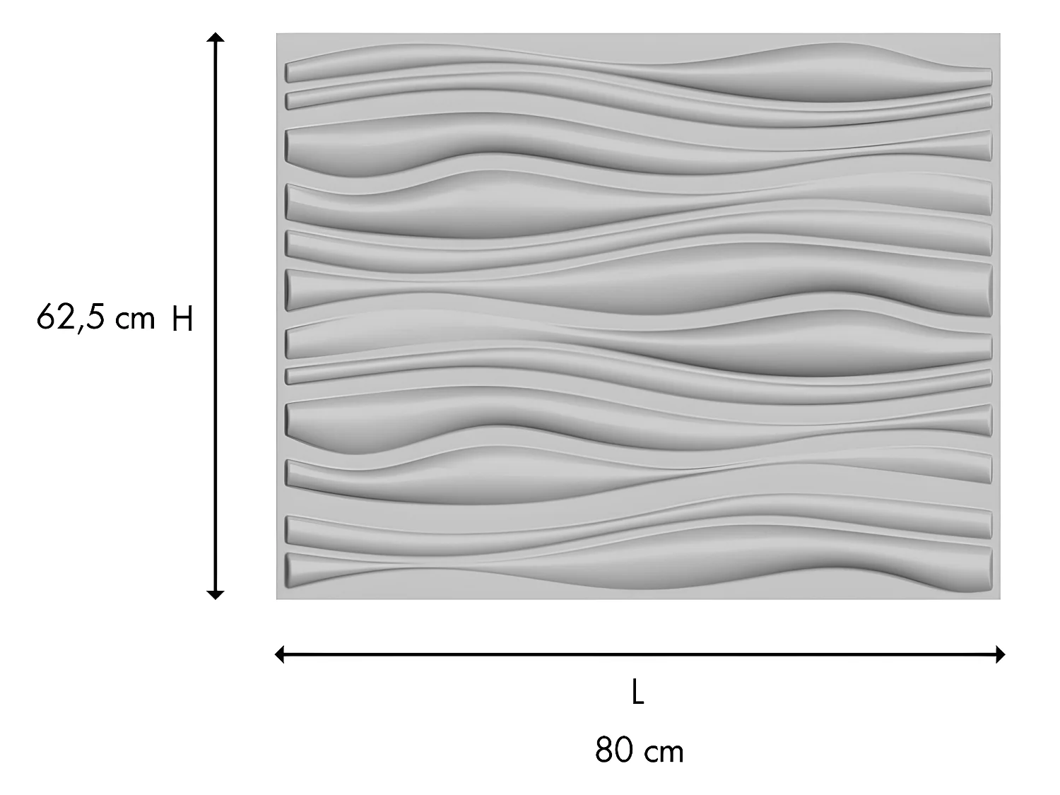 Panneau mural 3D à peindre - pack de 3m² - lot de 6 pièces - ONDIA