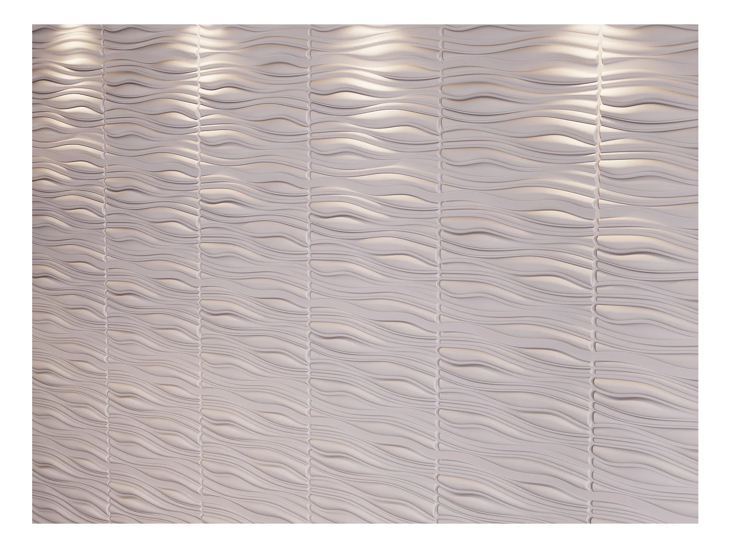 Panel mural 3D ONDIA para pintar - Pack de 3m² - lote de 6 piezas