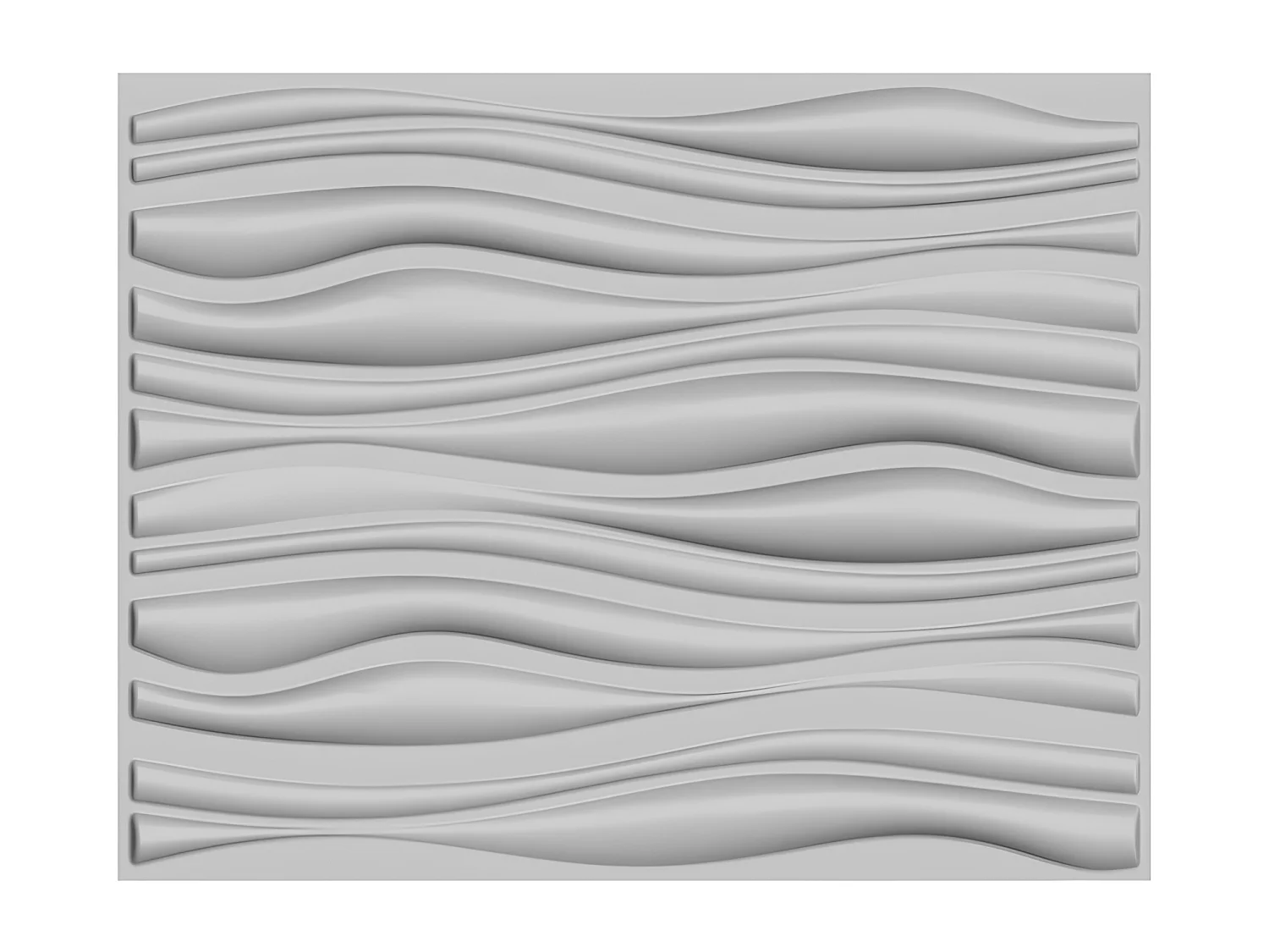 Panneau mural 3D à peindre - pack de 3m² - lot de 6 pièces - ONDIA