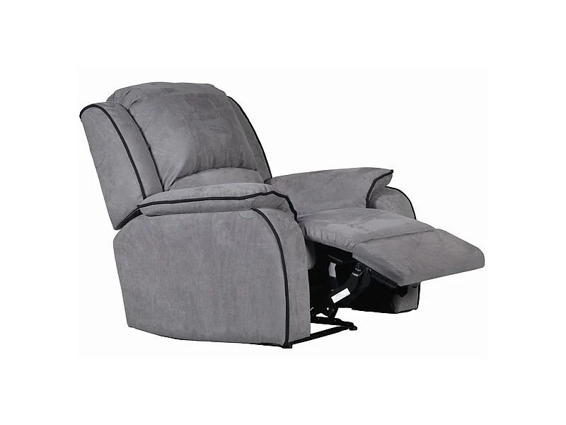 Poltrona relax in microfibra Grigio - HERNANI