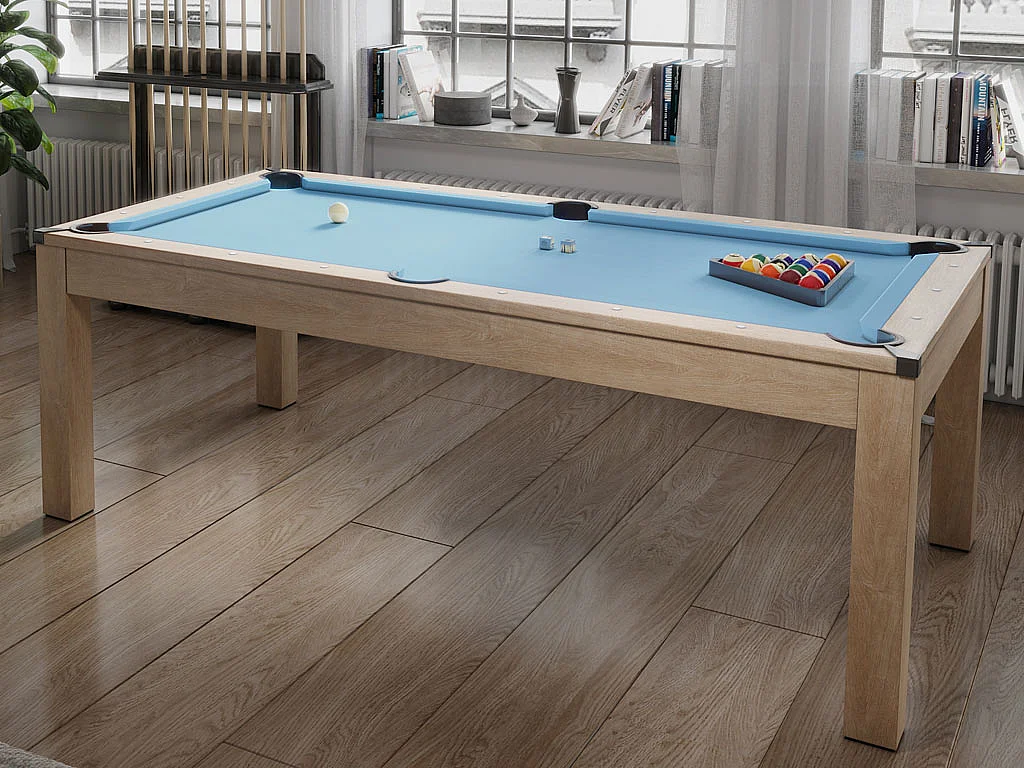 Table transformable - Billard & Ping-pong BALTHAZAR - 213*112*81.5cm - Bleu