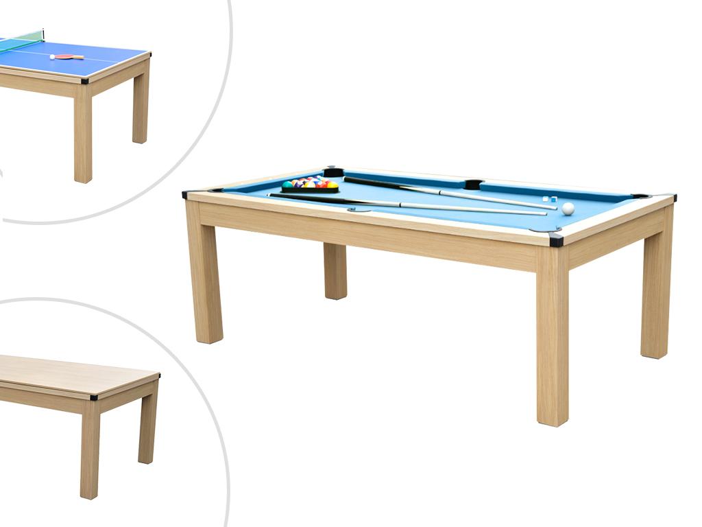 Mesa convertível Bilhar e Ping pong BALTHAZAR - 213*112*81.5 cm