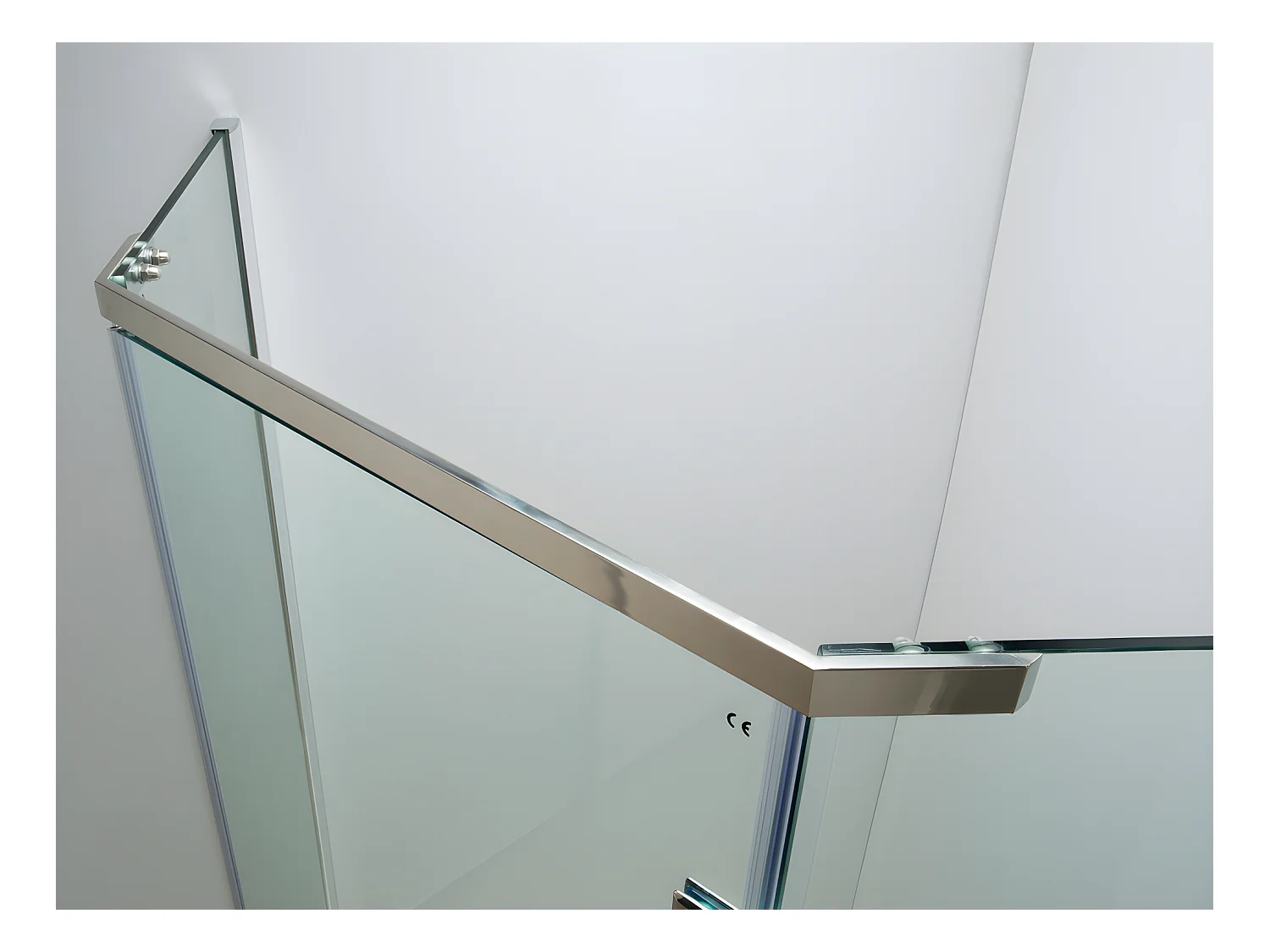Mampara rinconera con puerta abatible + base de ducha - ARDIA - 90x185 cm