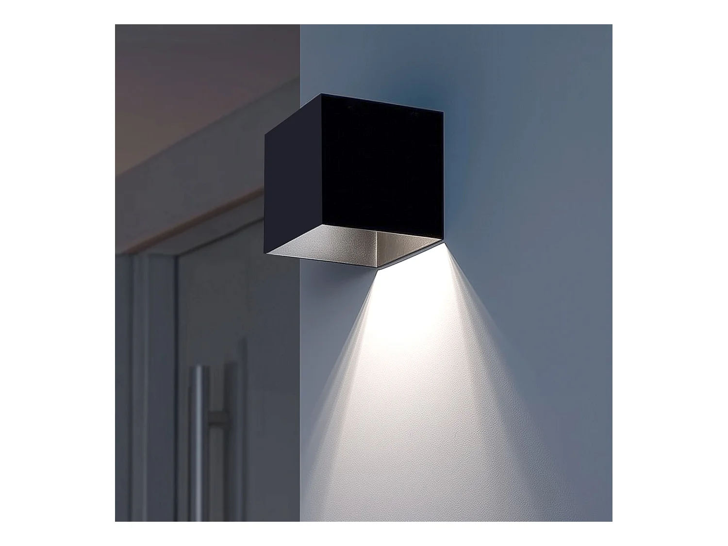 Applique Murale LED Extérieure Solaire Eros avec Détecteur de Mouvement Radar IP65 6000K Blanc froid