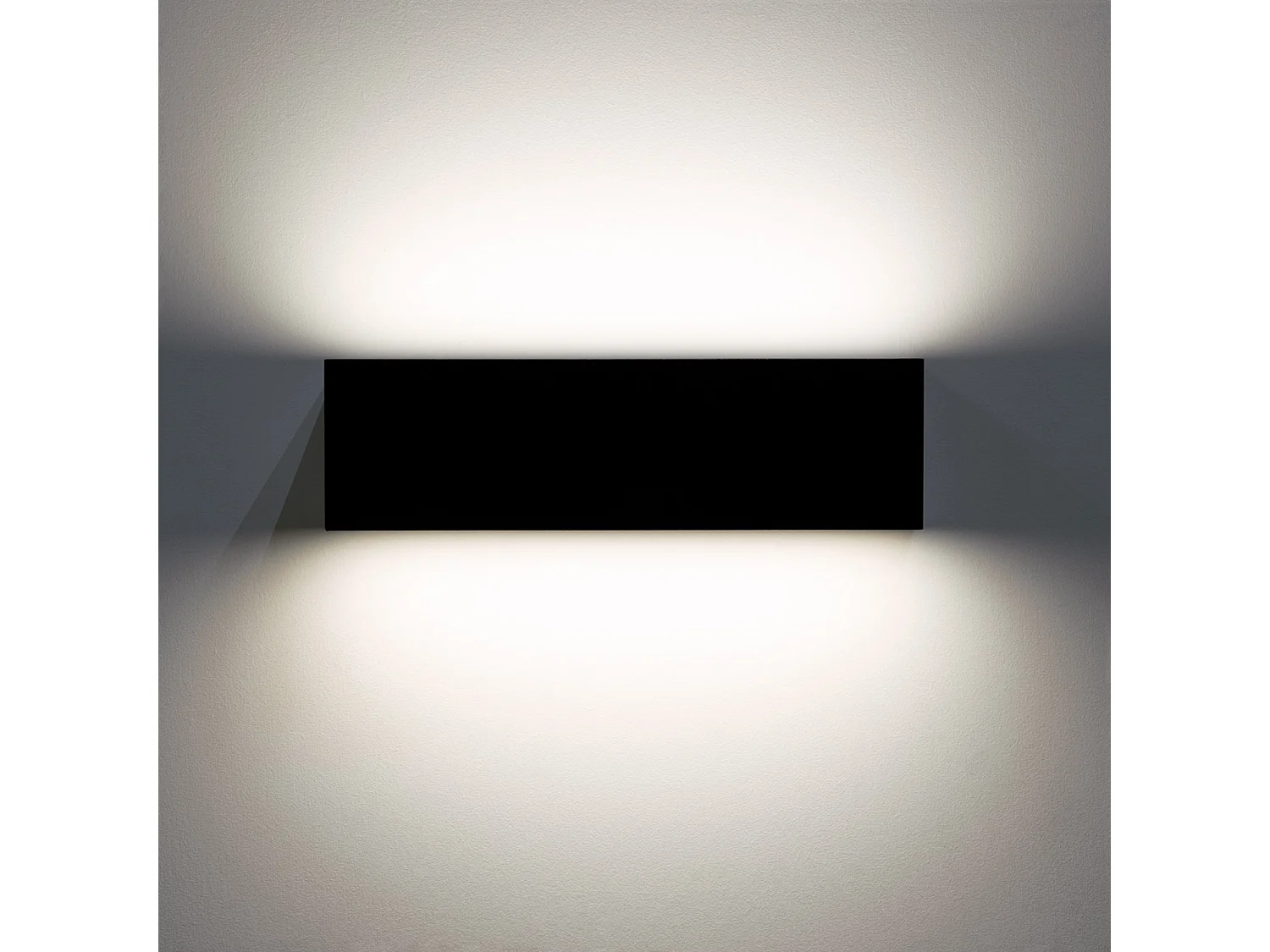Applique Murale Extérieure LED 10W Aluminium Éclairage Double Face Rectangulaire Noir Lena 4000K Blanc neutre