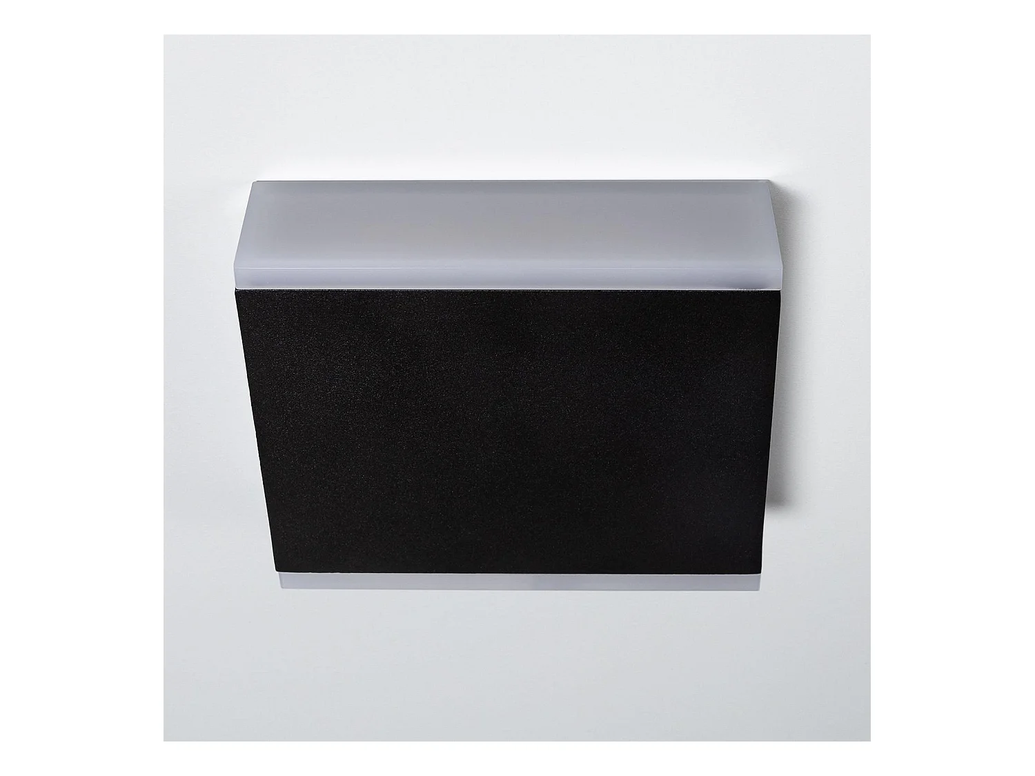 Aplique de Pared Exterior LED 6W Iluminación Doble Cara Cuadrado Negro Orus 2700K Blanco Cálido