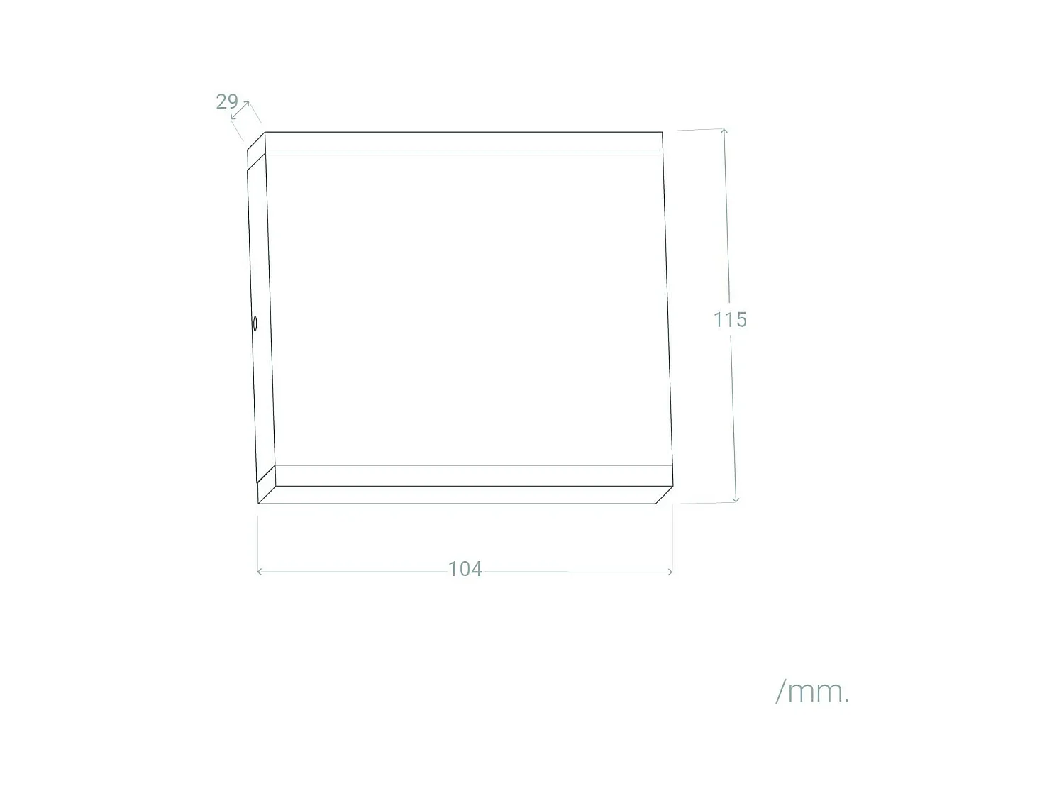 Aplique de Pared Exterior LED 6W Iluminación Doble Cara Cuadrado Negro Orus 2700K Blanco Cálido