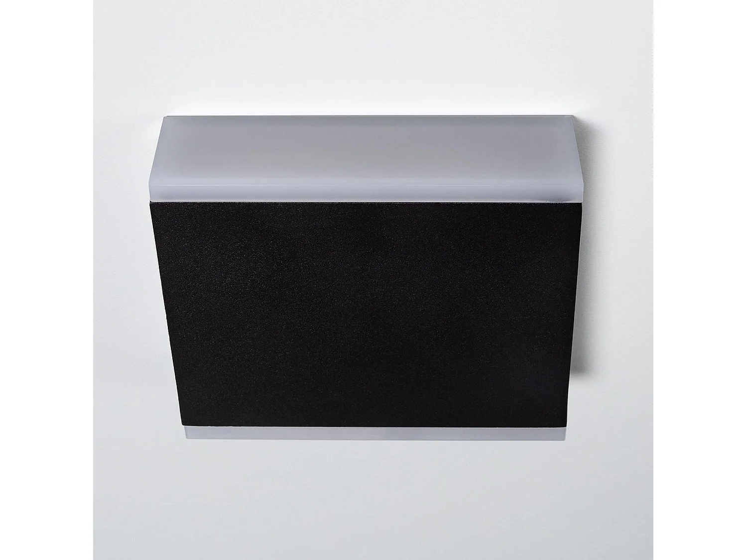 Applique da Parete per Esterno LED 6W Doppia Luce Quadrato Nero Orus 2700K Bianco Caldo