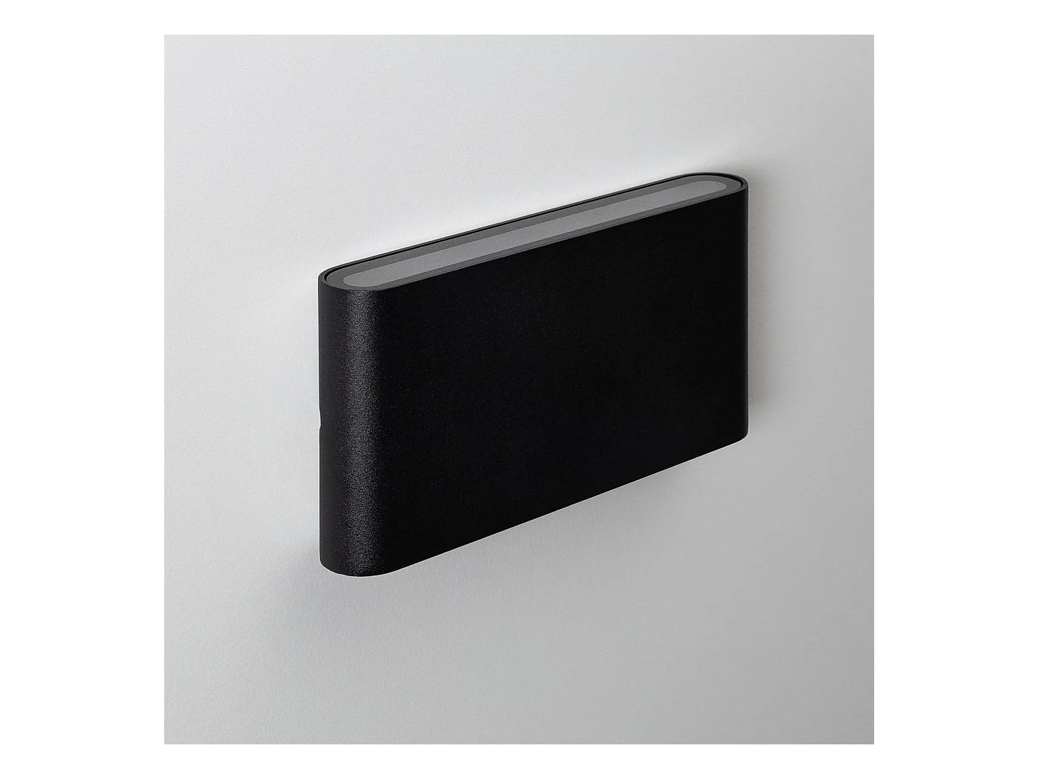 Applique da Parete per Esterno LED 10W Doppia Luce Rettangolare Nero Einar 4000K Bianco Naturale