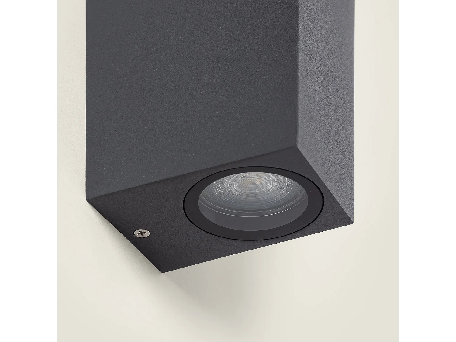 Applique da Parete per Esterni Alluminio Illuminazione Doppia Luce Miseno Grigio Scuro