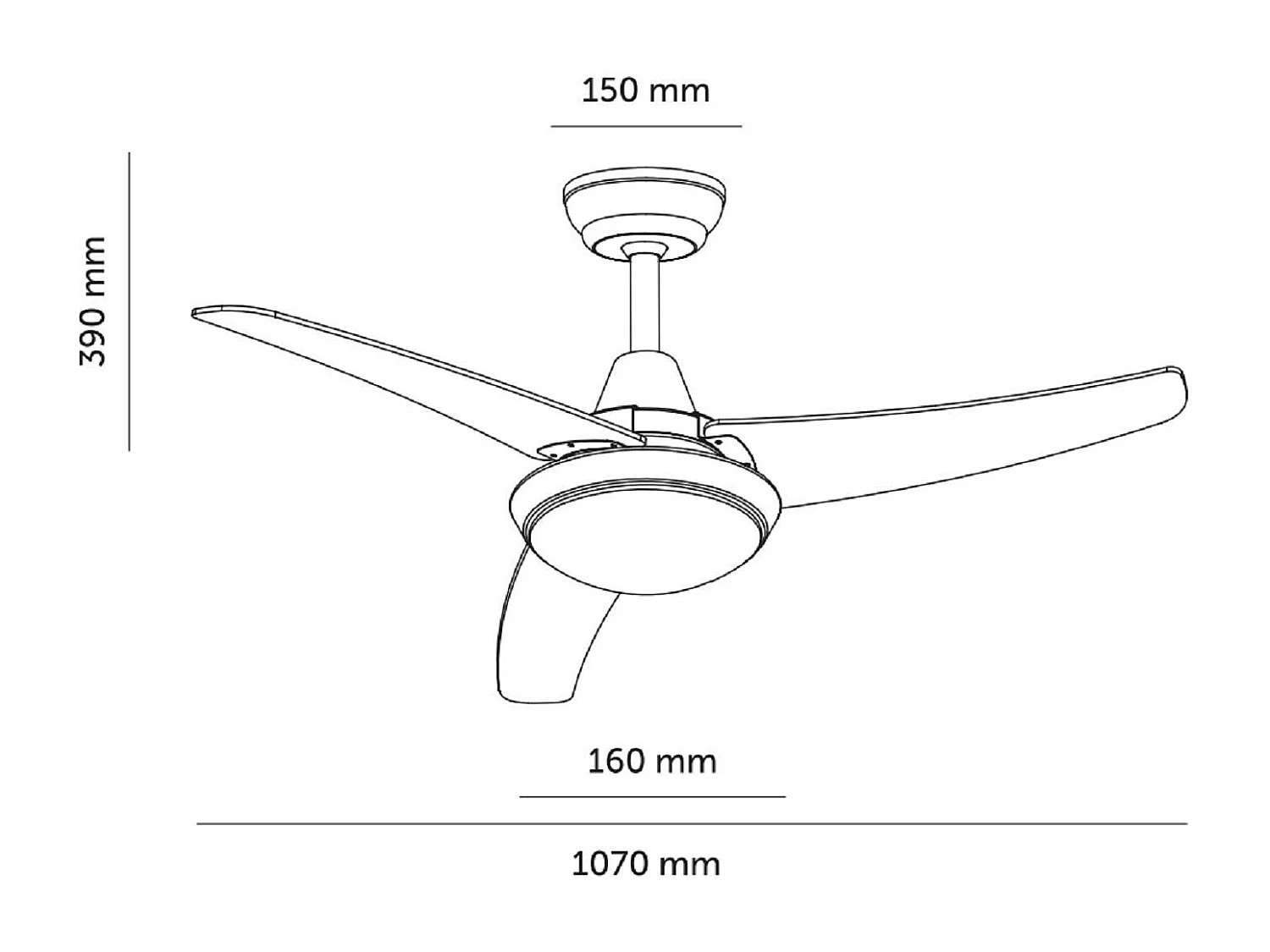 Ventilateur de Plafond Silencieux Neil Bois 107cm Moteur DC WiFi Argent CCT , , Wifi: True
