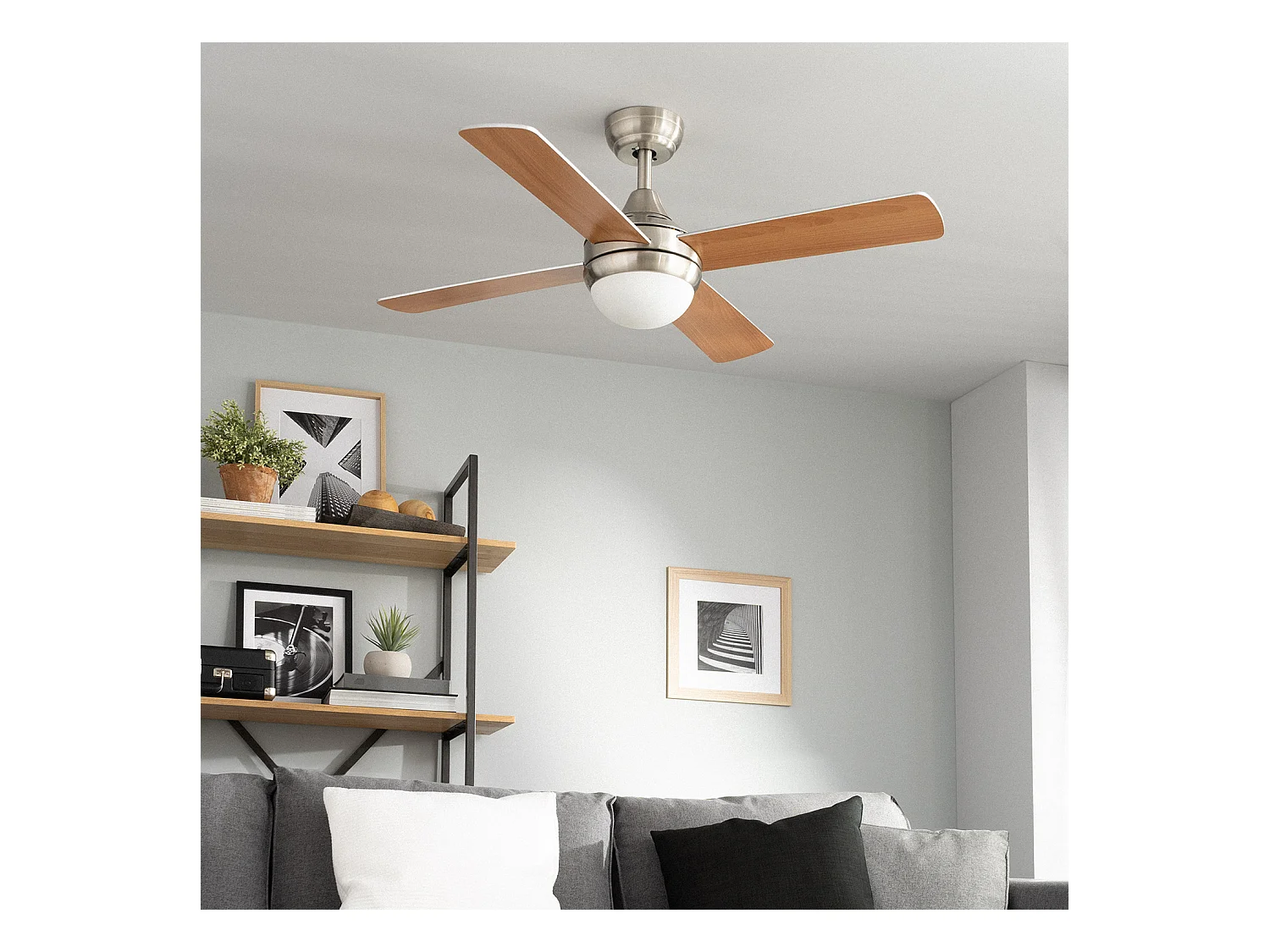 Ventilatore da Soffitto Navy Legno 110cm Naturale , , Wifi: False