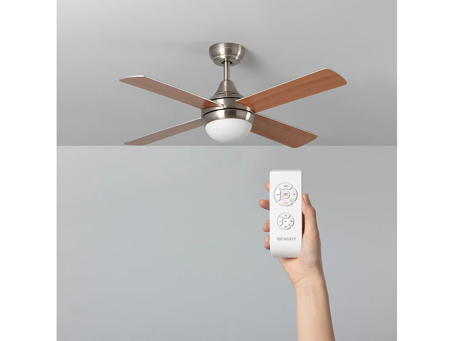 Ventilateur de Plafond Navy Bois 110cm Naturel  , , Wifi: False