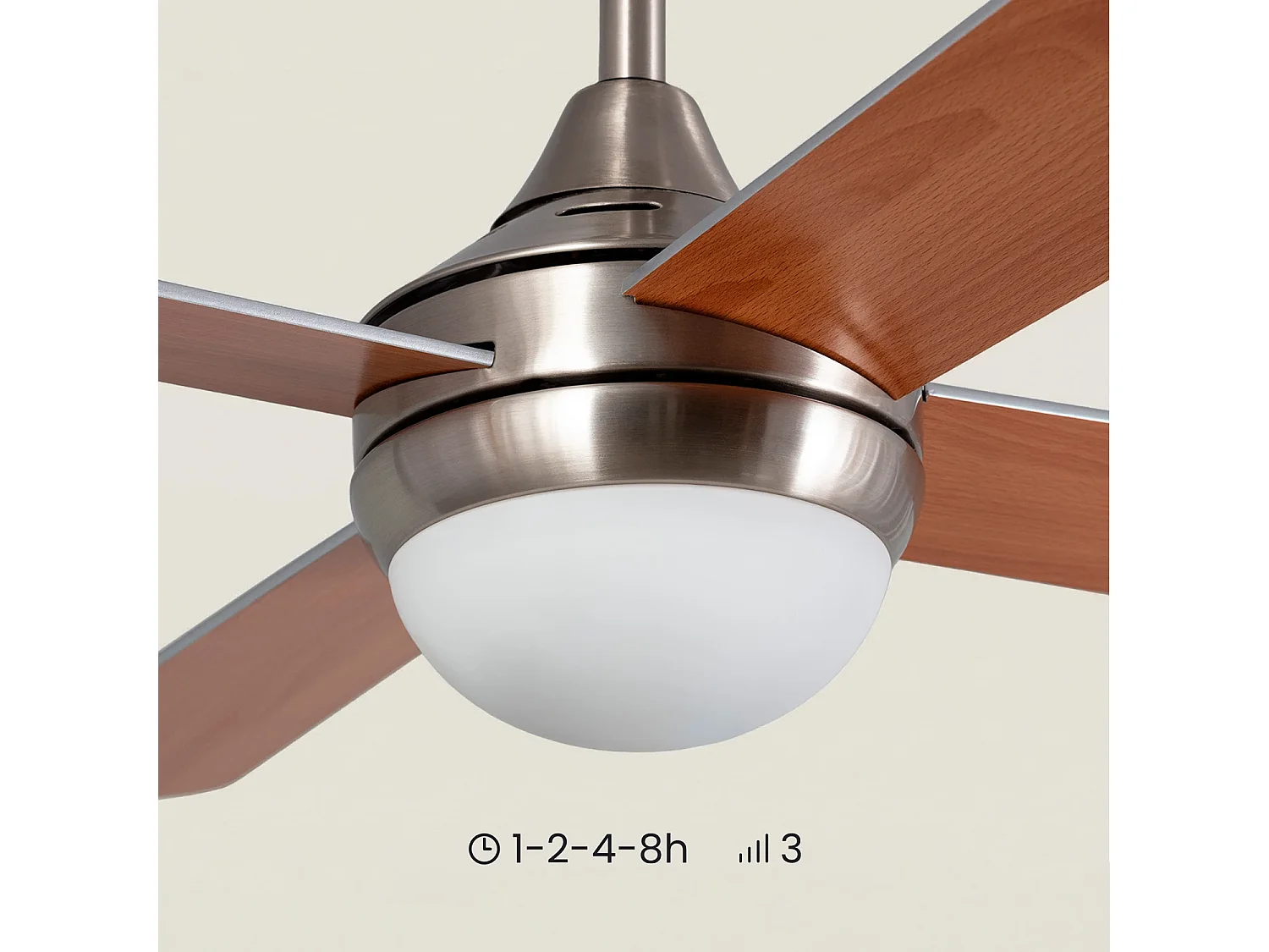 Ventilateur de Plafond Navy Bois 110cm Naturel  , , Wifi: False