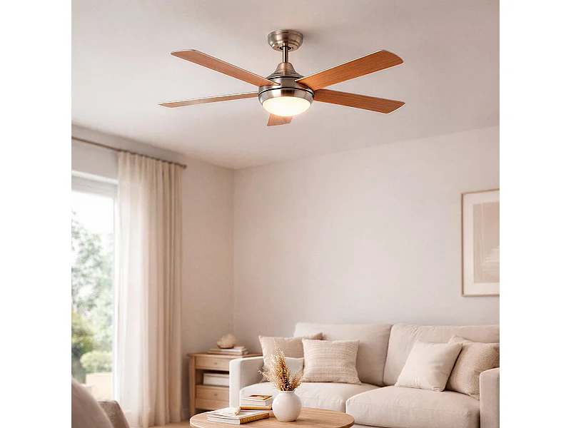 Ventilatore da Soffitto Navy Legno 110cm Naturale , , Wifi: False