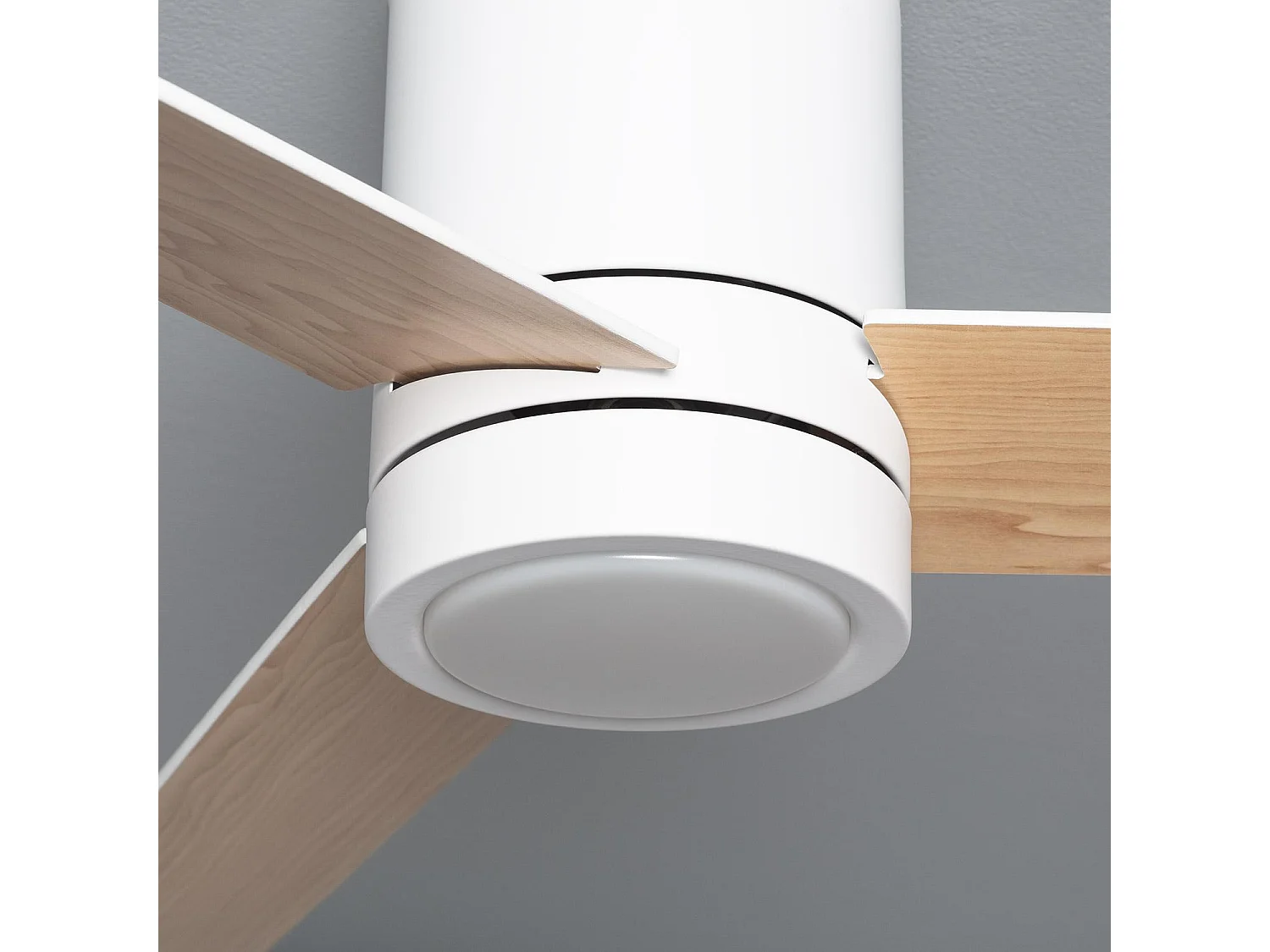 Ventilateur de Plafond Silencieux Tydir Bois 132cm Moteur DC Blanc CCT , Télécommande RF, Wifi: False