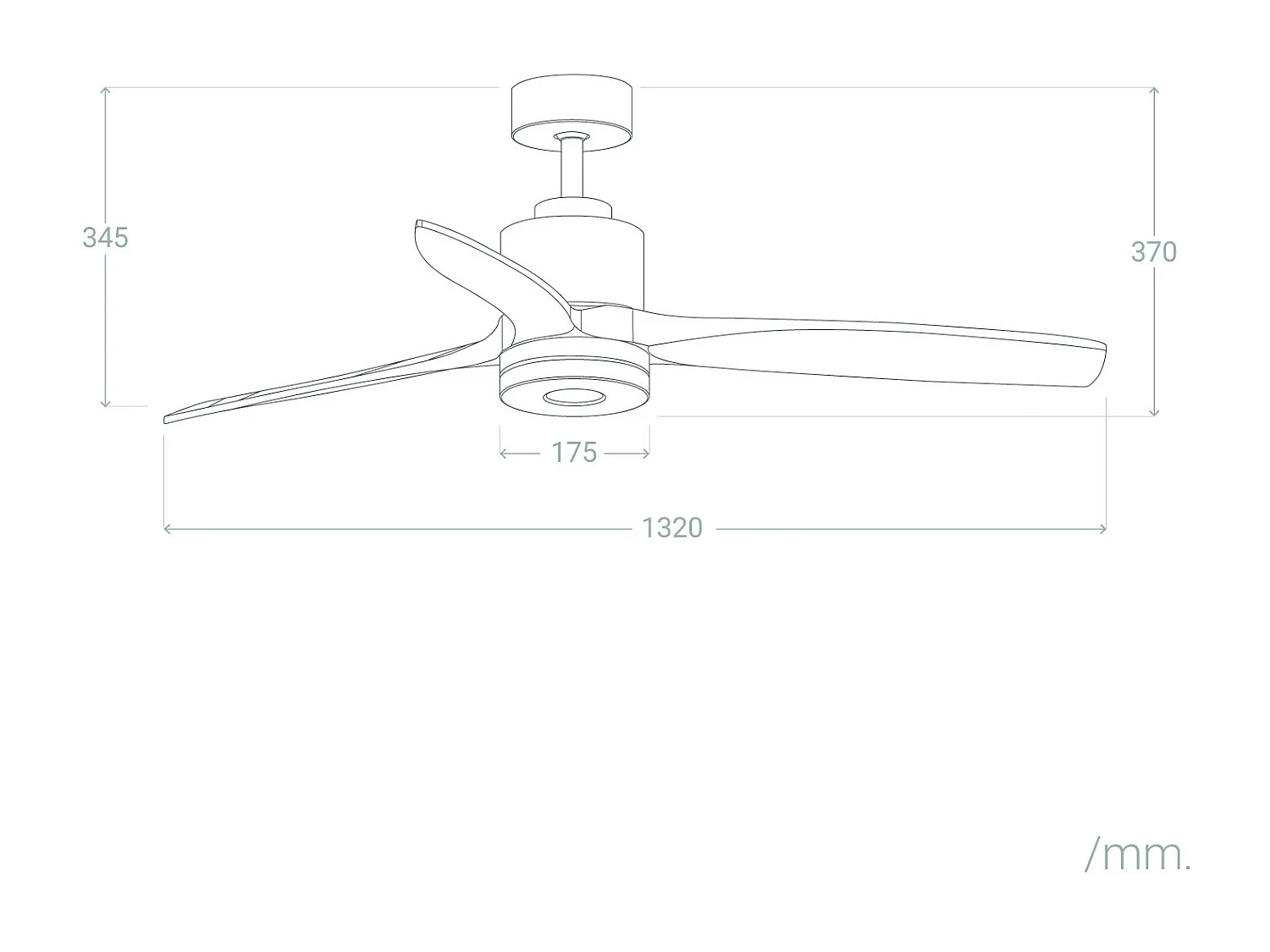 TechBrey Ventilateur de Plafond LED Extérieur Mersin Blanc Bois 132cm Moteur DC