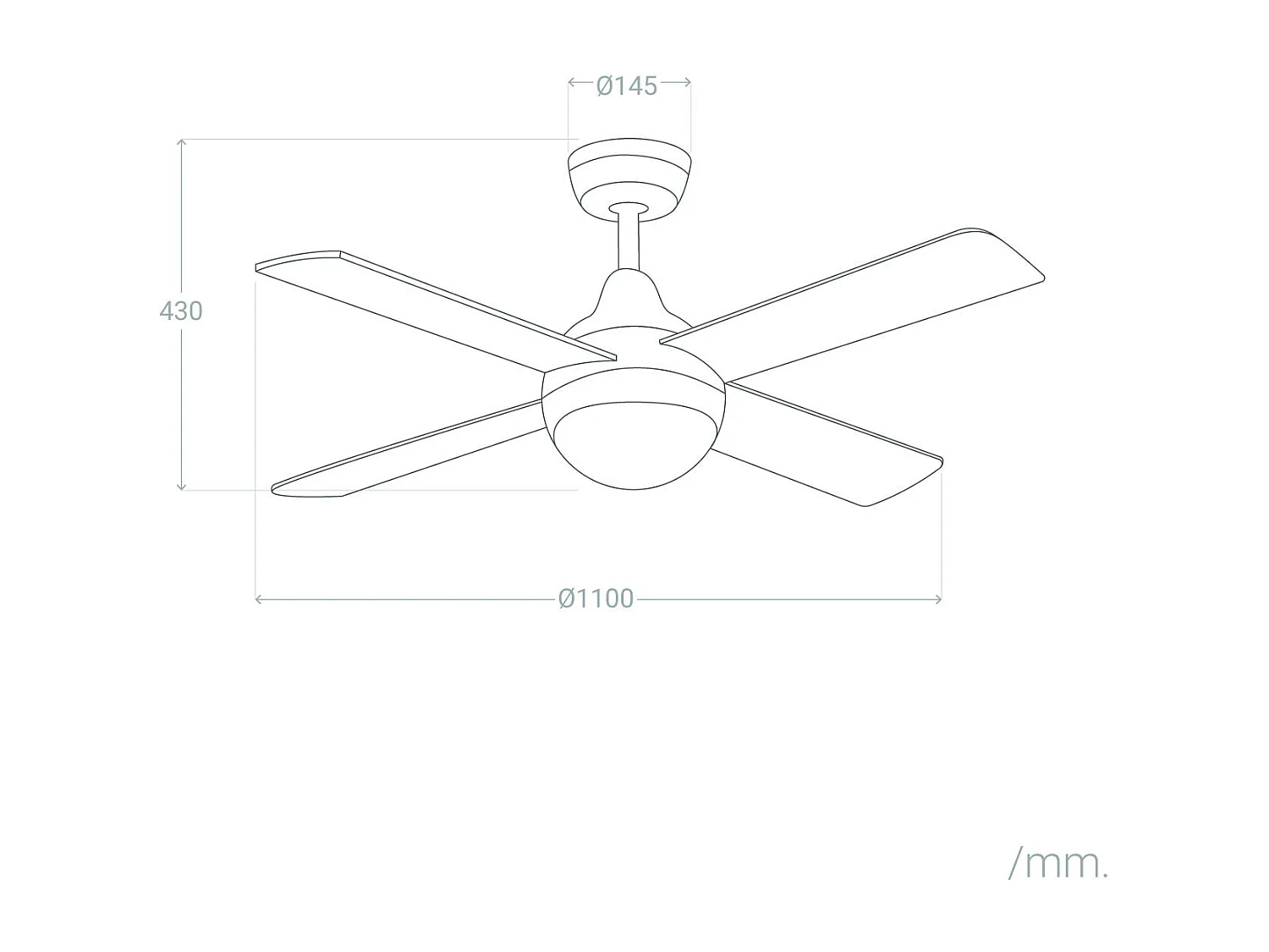 Ventilador de Techo Navy Niquel 110cm Níquel  Wifi: