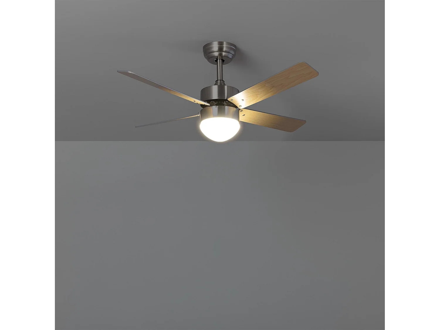 Ventilateur de Plafond Silencieux Cygnus Niquel 107cm Moteur DC WiFi Argent CCT , , Wifi: True