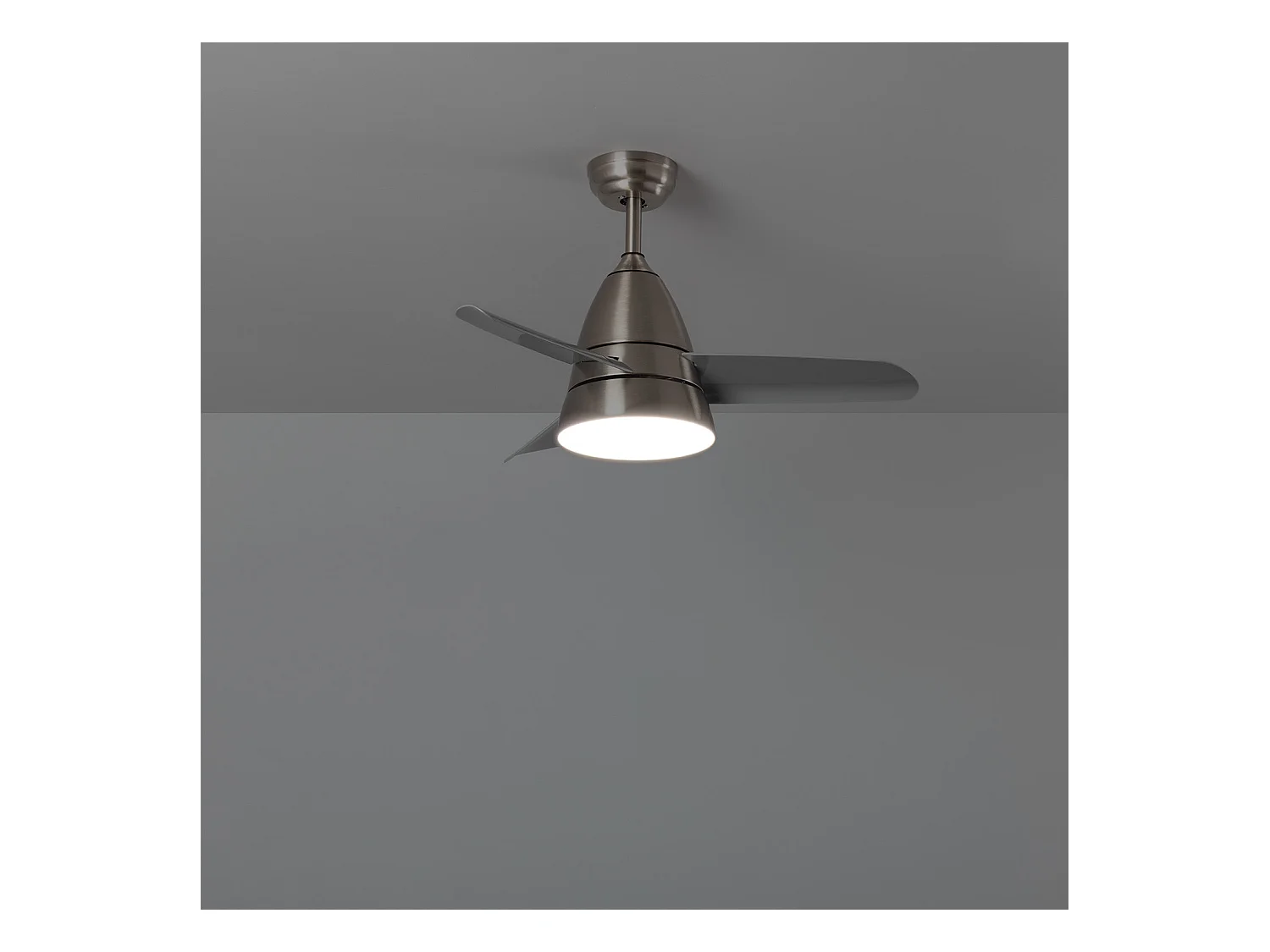 Ventilador de Techo Silencioso Industrial Plata 91cm Motor DC Plateado CCT  Wifi: