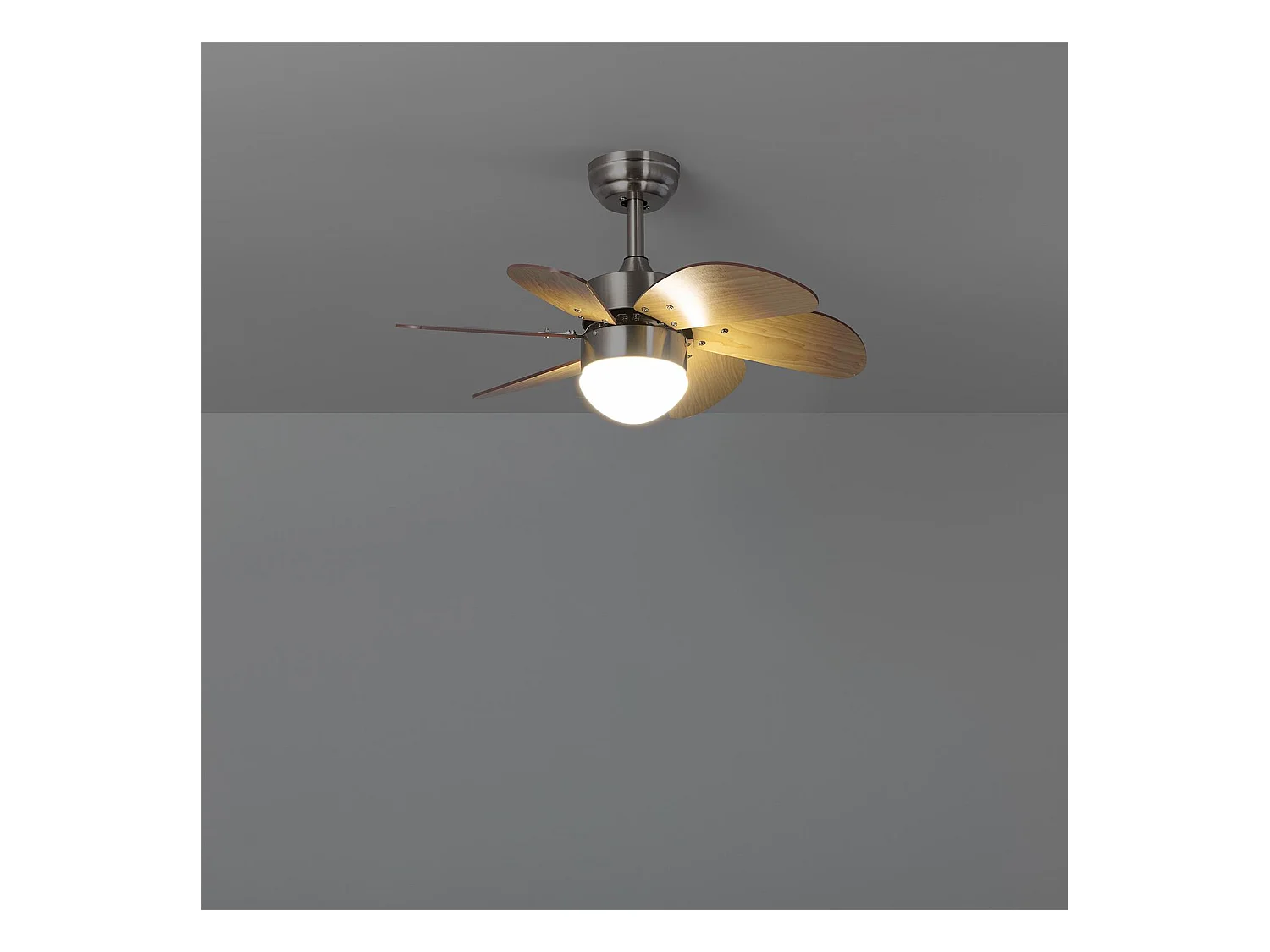 Ventilador de Techo Silencioso Orion Madera 81cm Motor DC Plateado  Wifi: