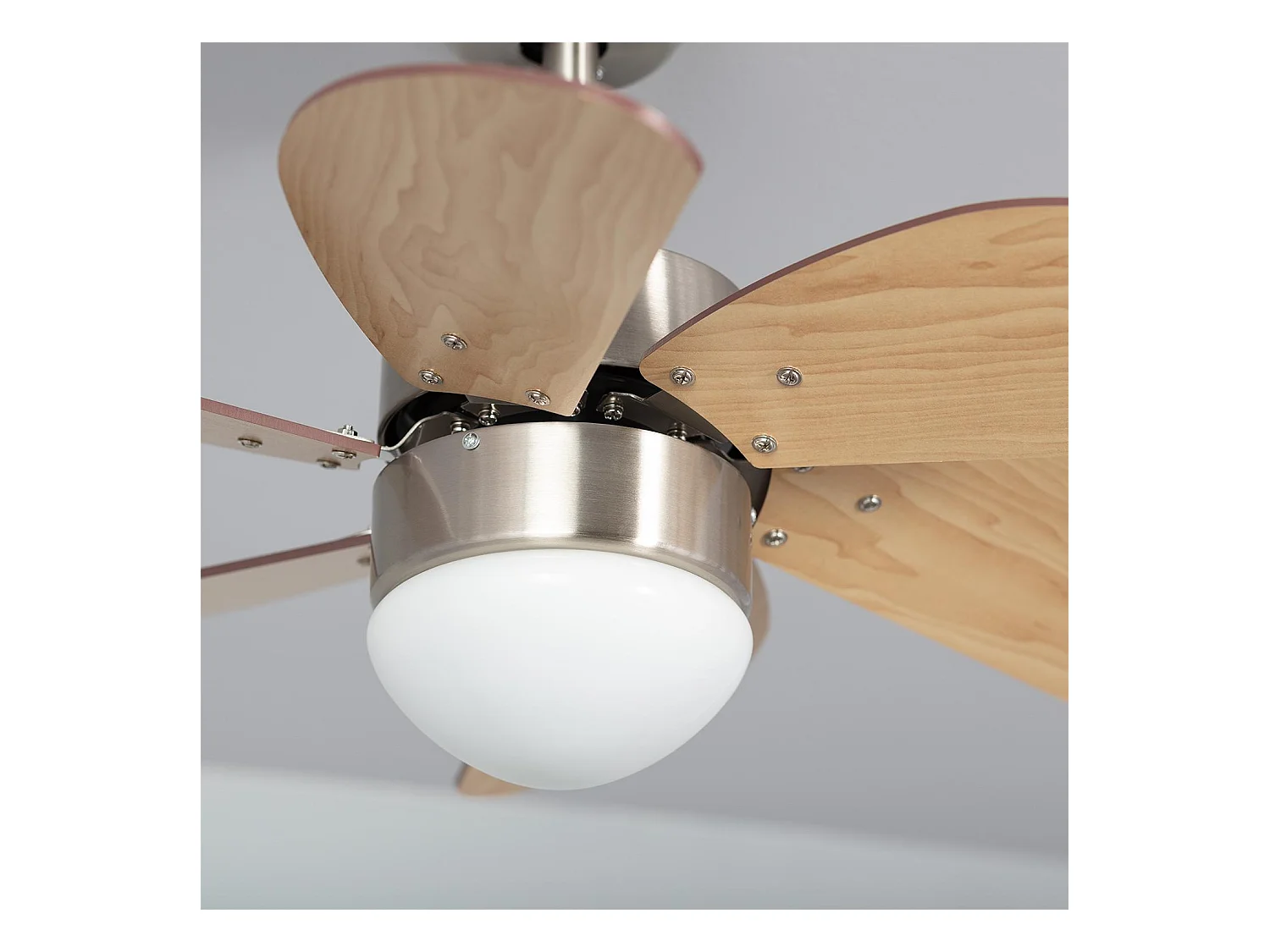 Ventilador de Techo Silencioso Orion Madera 81cm Motor DC Plateado  Wifi: