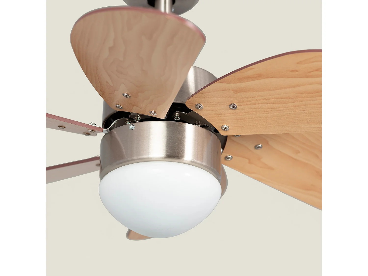 Ventilatore da Soffitto Silenzioso Orion Legno 81cm Motore DC Argento , , Wifi: False